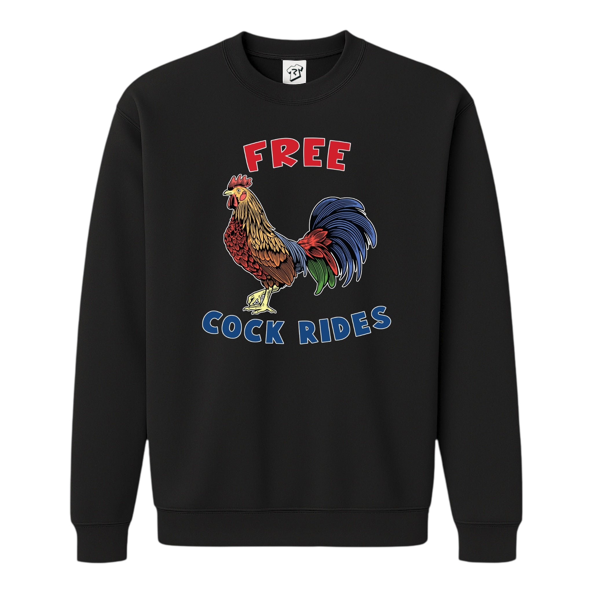 Tees Club crewneck sweatshirt Free Cock Rides - Sweatshirt Black Size M detail