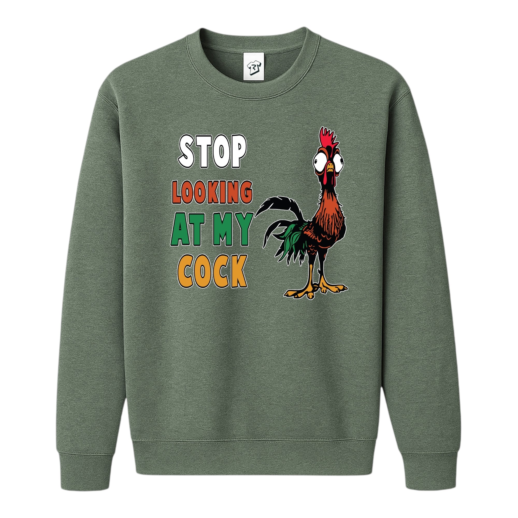 Tees Club crewneck sweatshirt Stop Looking At My Cock - Sweatshirt Black Size S back view