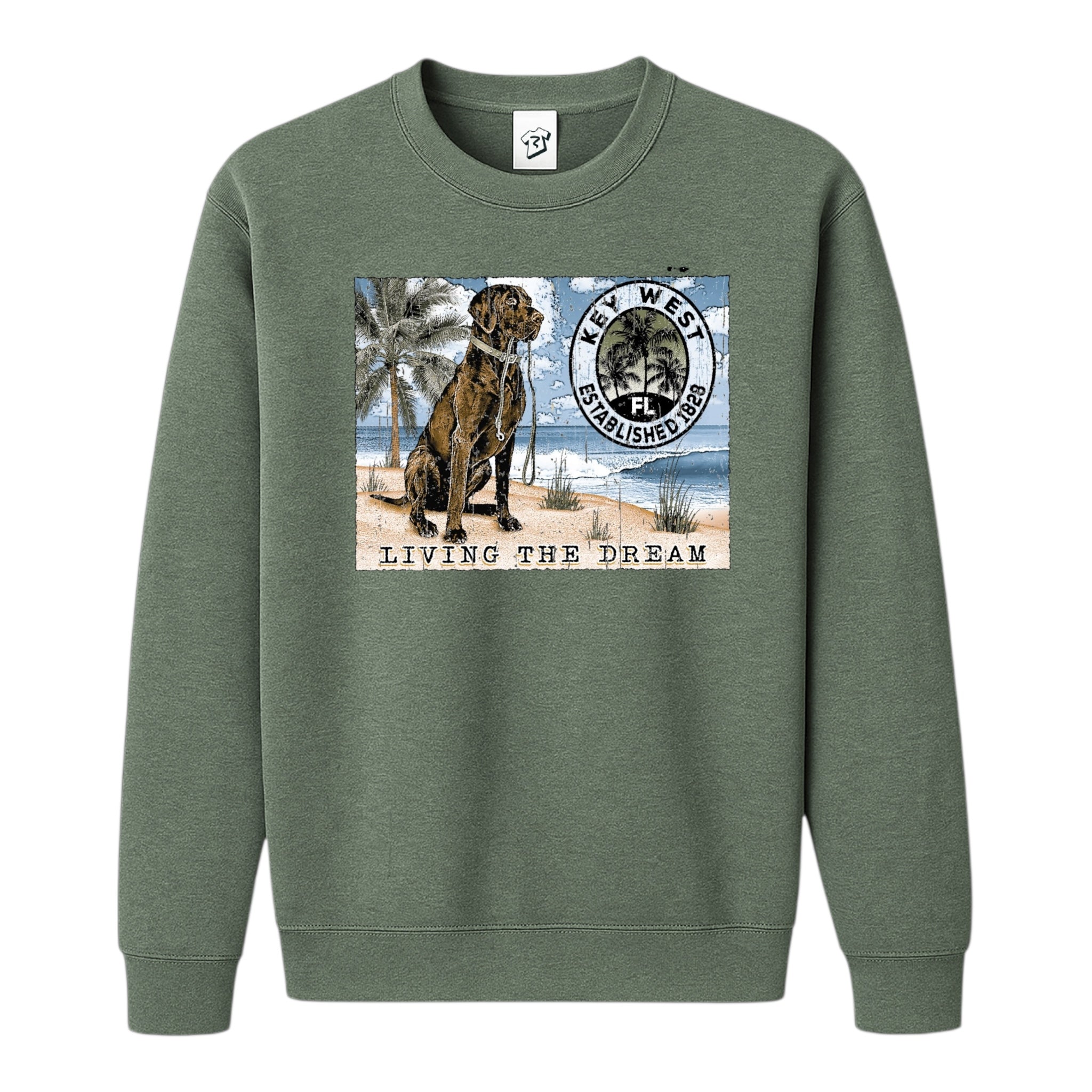 Tees Club crewneck sweatshirt Black Lab Dog KW - Sweatshirt Black Size M detail