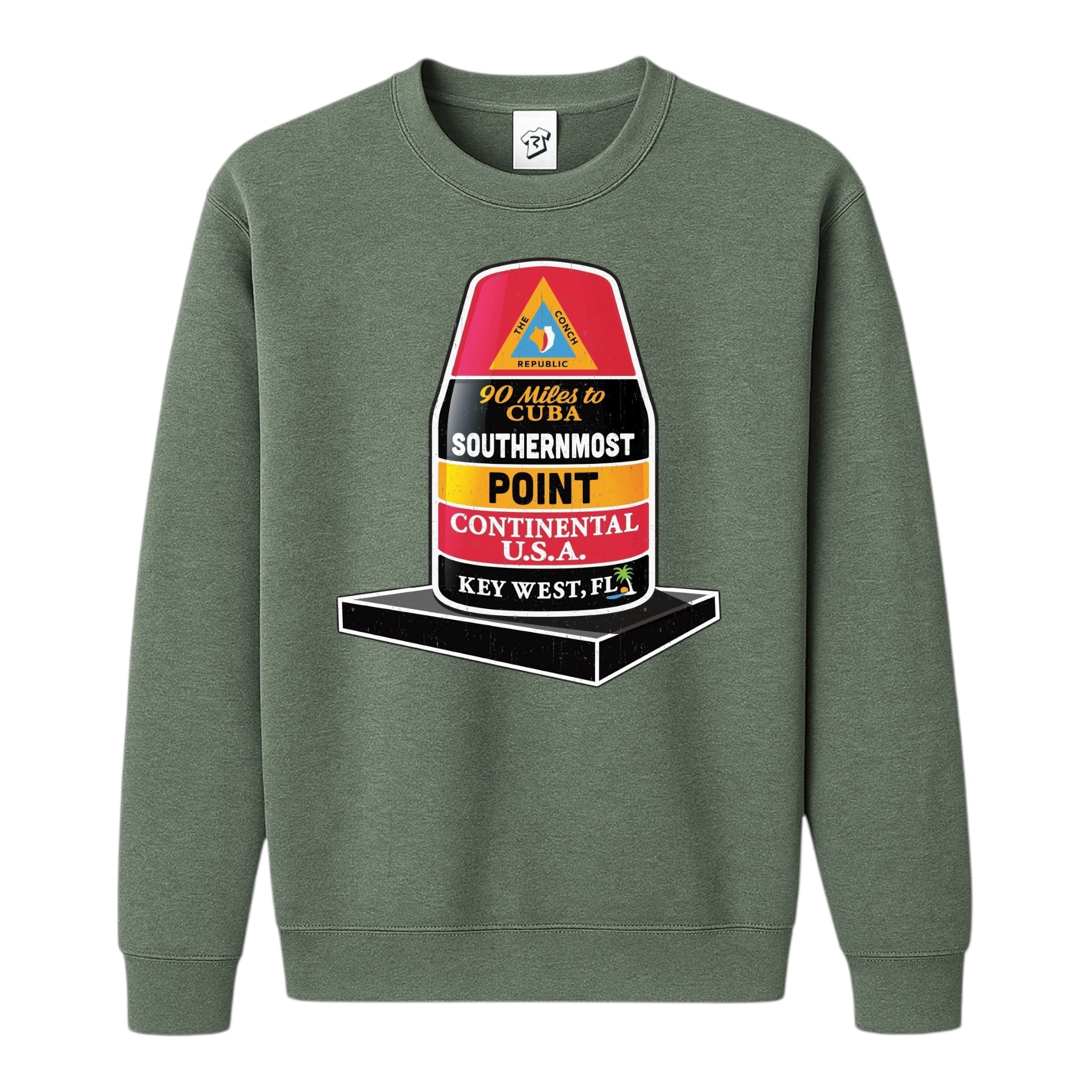 Tees Club crewneck sweatshirt Southernmost Point KW - Sweatshirt Black Size M detail