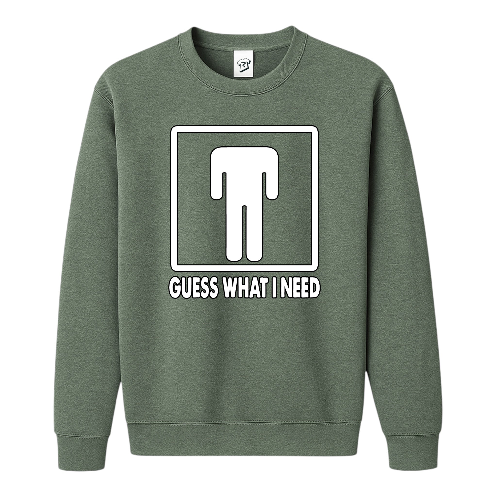 Tees Club crewneck sweatshirt Guess What I Need - Sweatshirt Black Size M detail