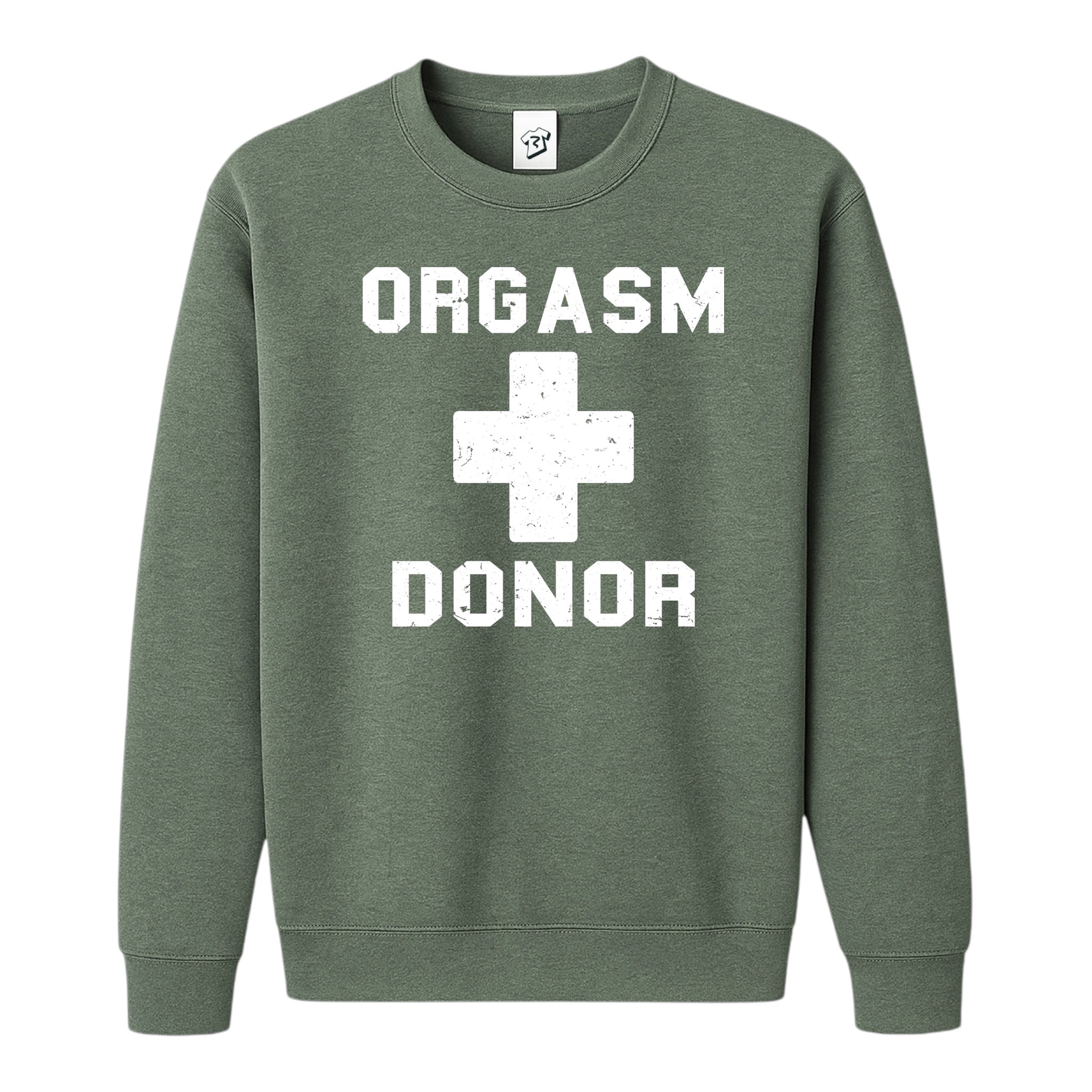 Tees Club crewneck sweatshirt Orgasm Donor - Sweatshirt Black Size M detail