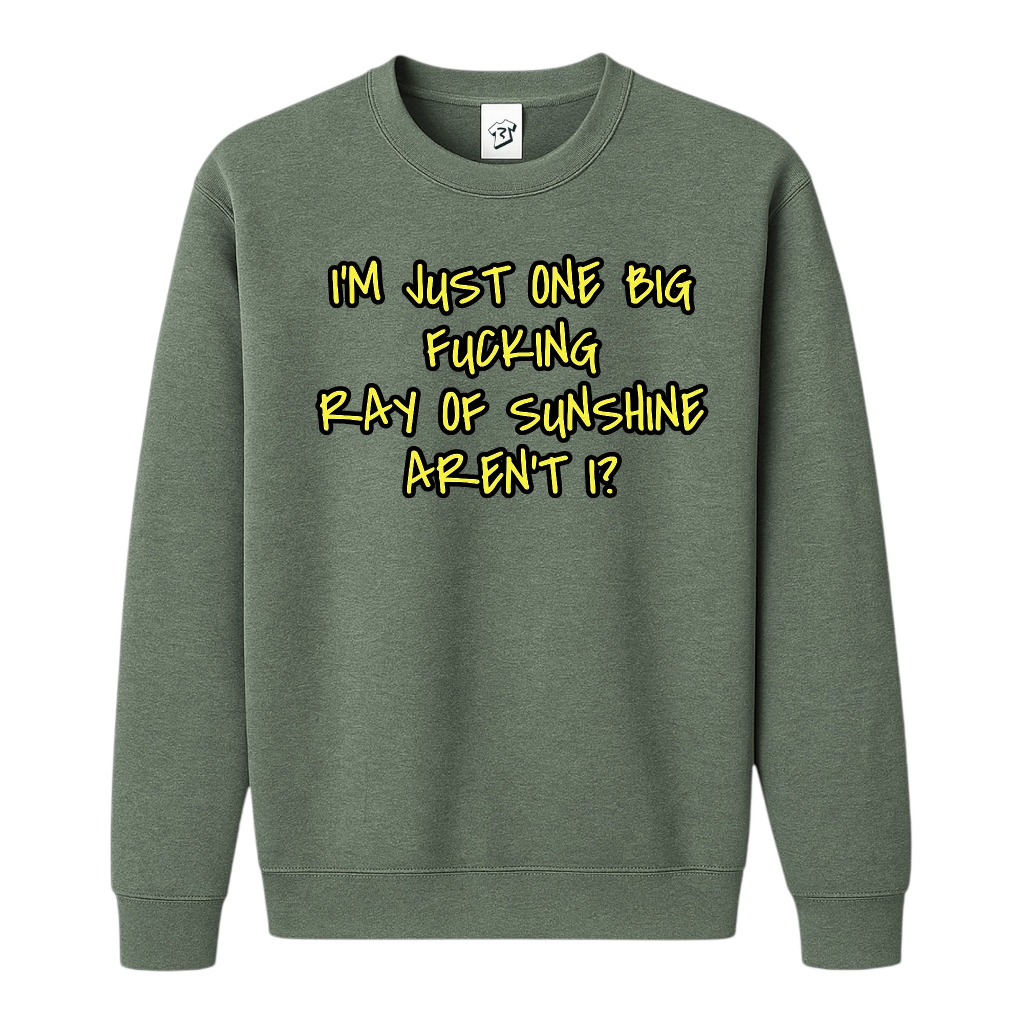 Tees Club crewneck sweatshirt I'm Just One Big Fucking Ray of Sunshine - Sweatshirt Black Size S back view