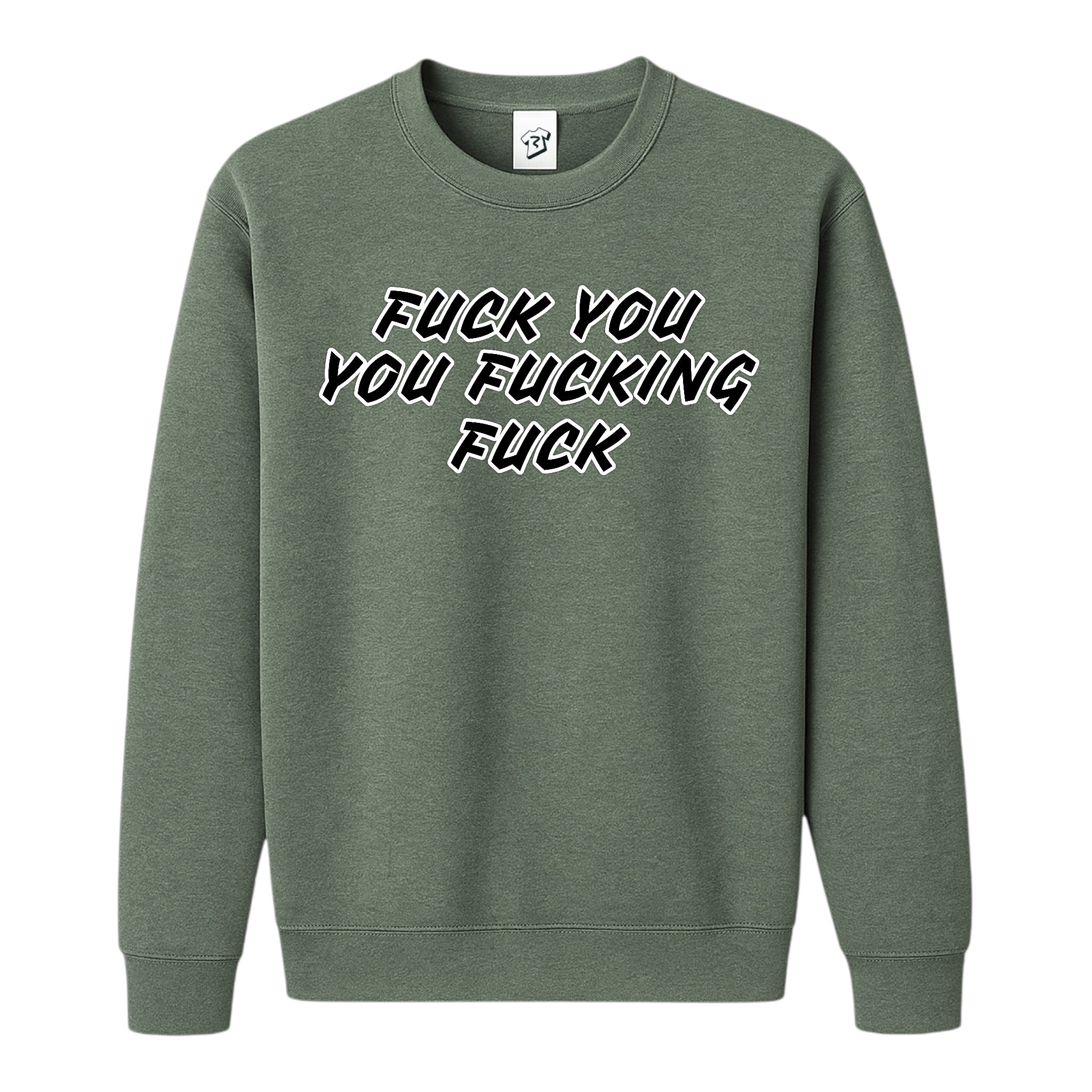 Tees Club crewneck sweatshirt Fuck You You Fucking Fuck - Sweatshirt Black Size M detail