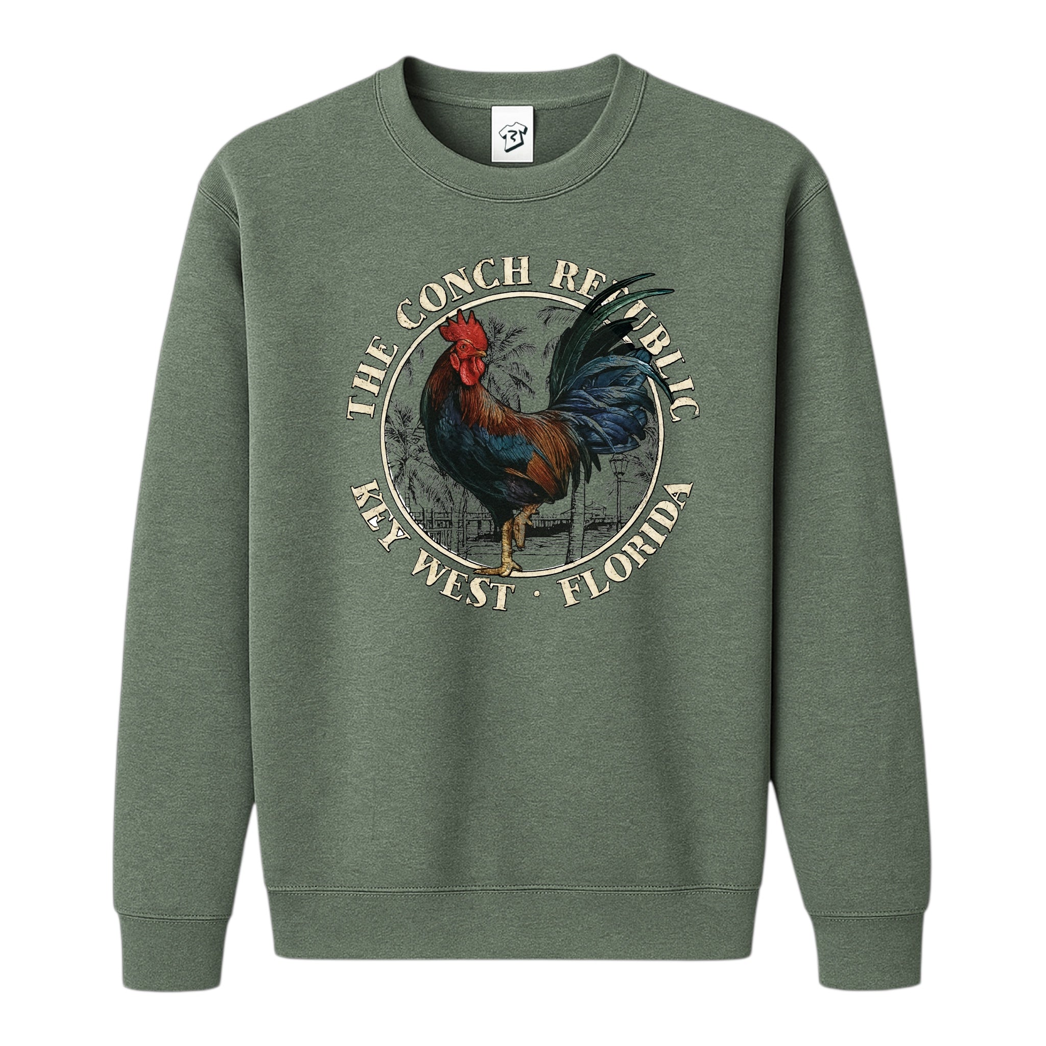 Tees Club crewneck sweatshirt Rooster Conch Rep KW - Sweatshirt Black Size S front view