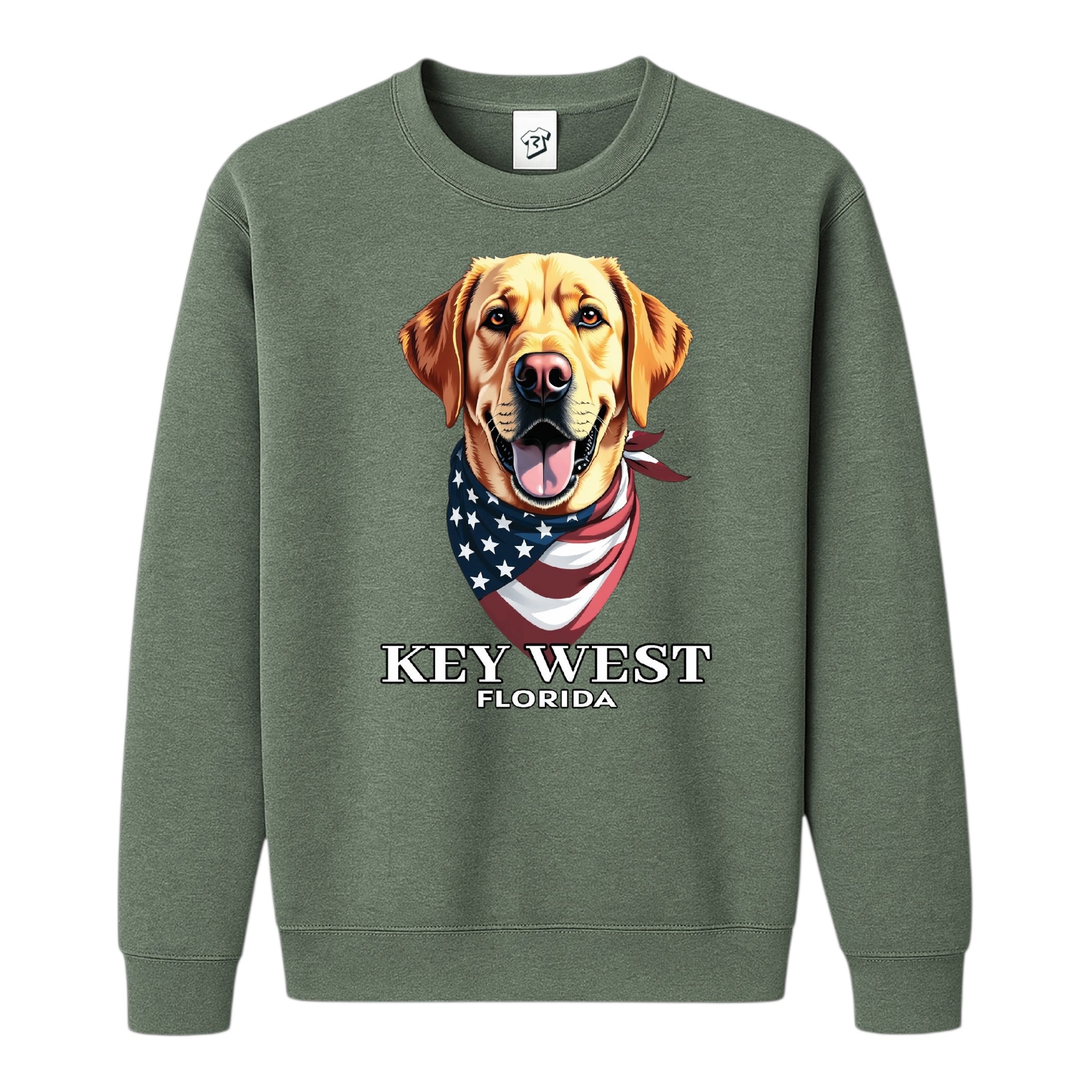 Tees Club crewneck sweatshirt Golden Retriever KW - Sweatshirt Black Size S back view