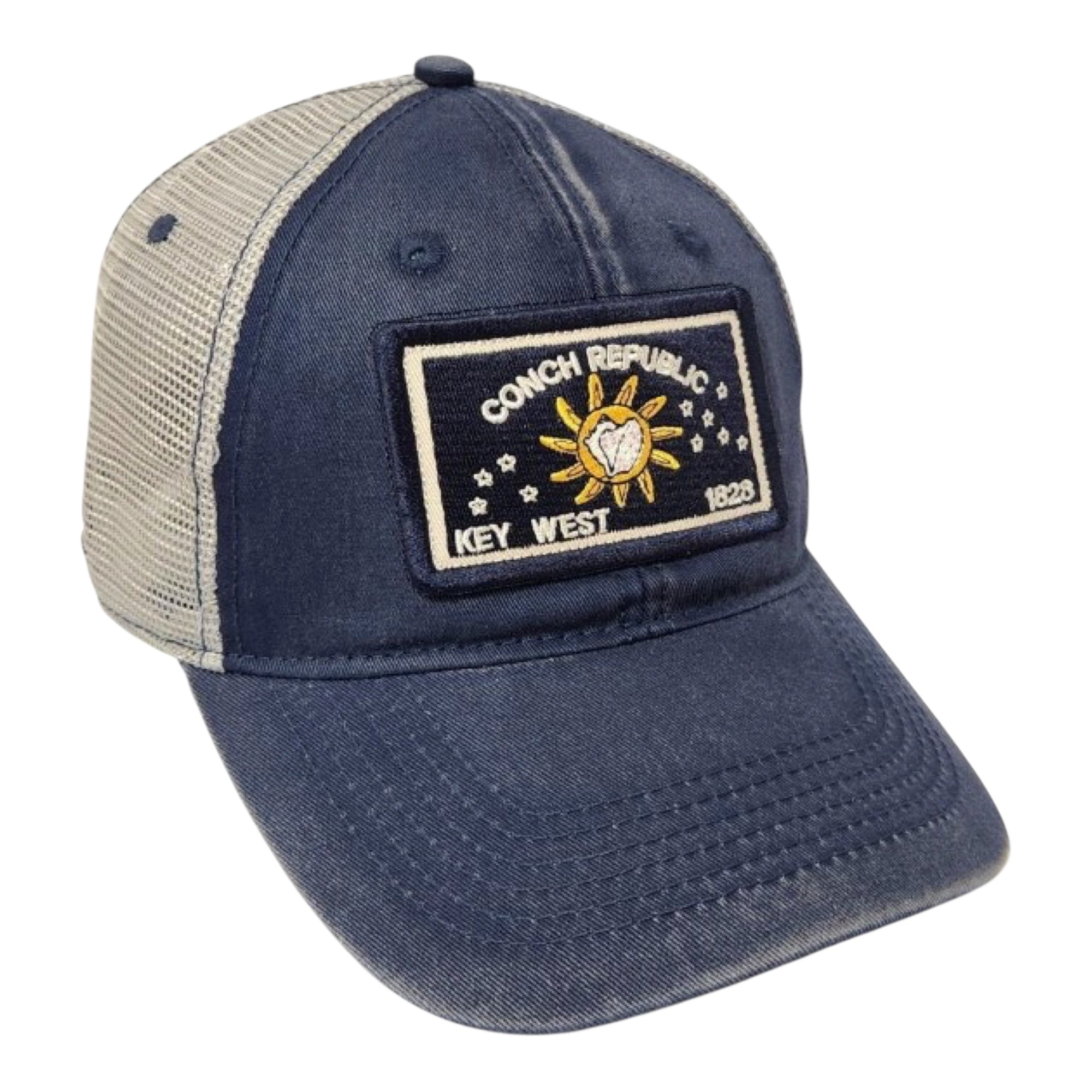 Tees Club baseball cap Key West Conch Republic Navy - Baseball Cap KW front view