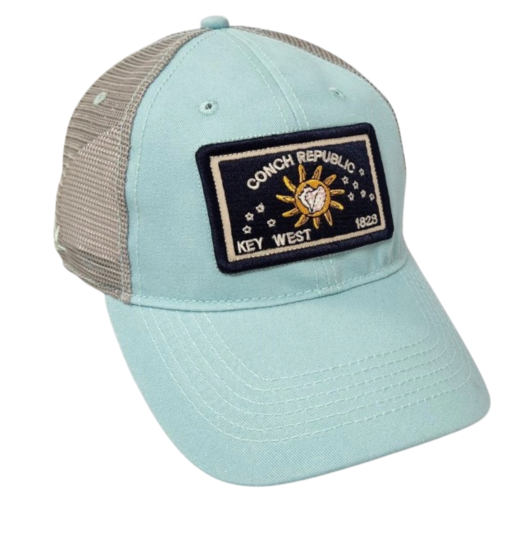 Tees Club baseball cap Key West Conch Republic Light Blue - Baseball Cap KW back view