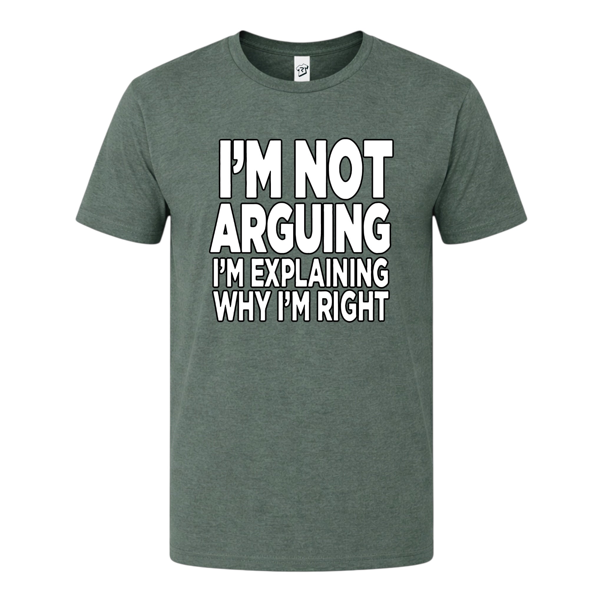 Tees Club graphic tee I'm Not Arguing I'm Explaining Why I'm Right - Premium Tee Black Size L detail