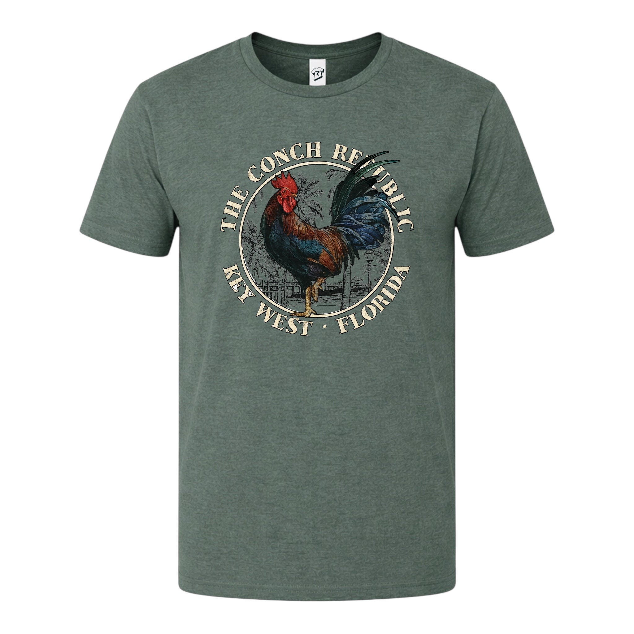 Tees Club graphic tee Rooster Conch Rep KW - Premium Tee Black Size XL detail