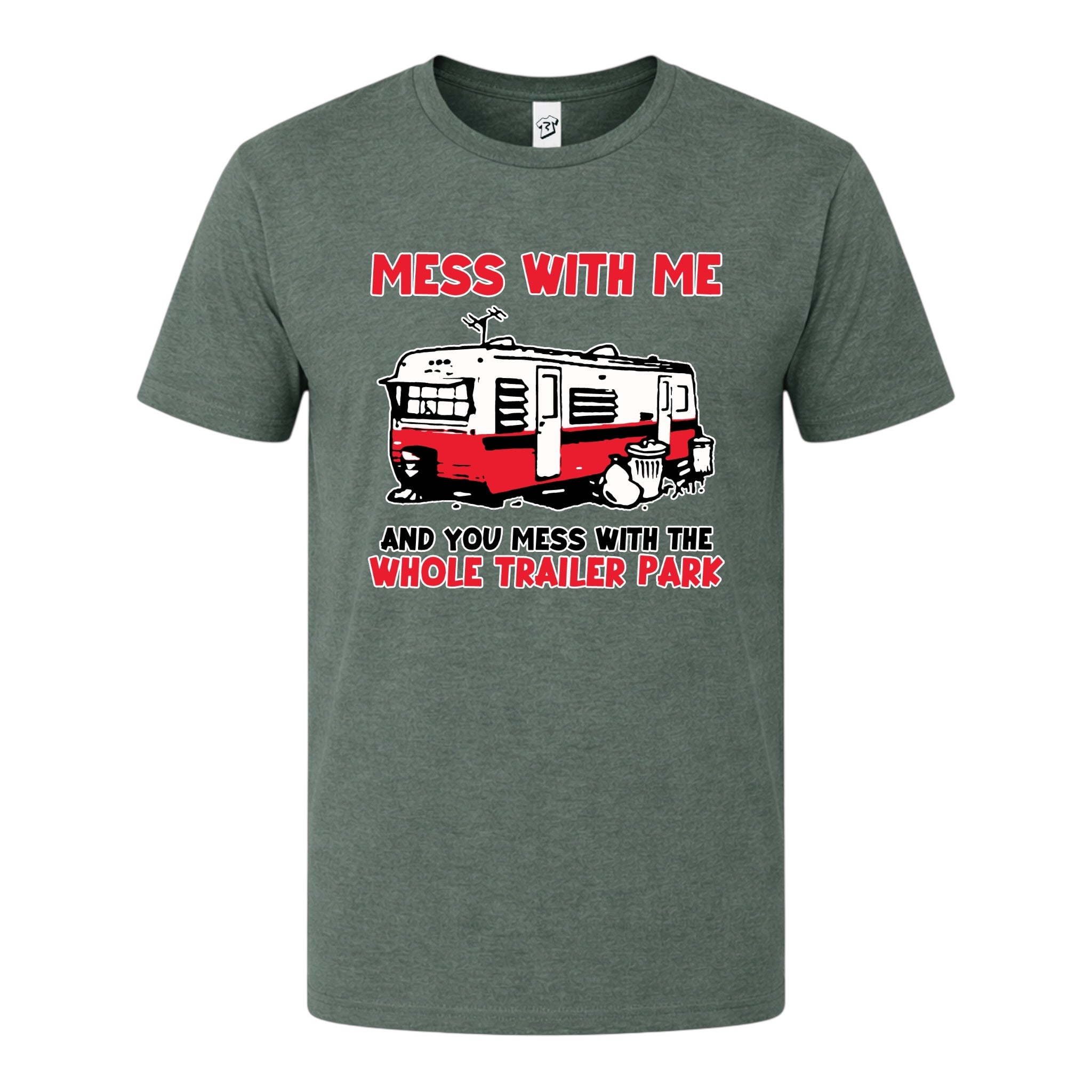 Tees Club graphic tee Mess With Me You Mess With the Whole Trailer Park - Premium Tee Black Size L detail