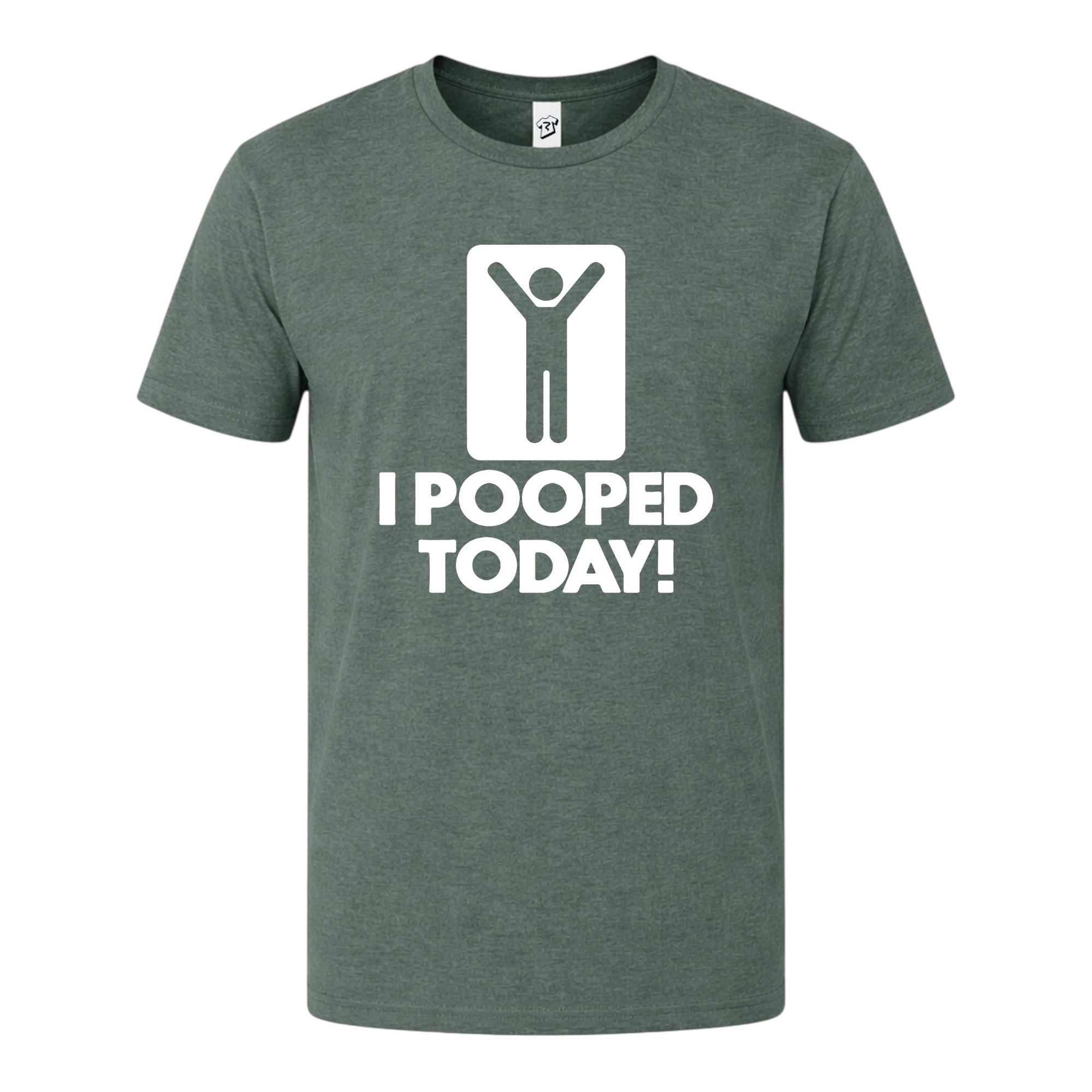 Tees Club graphic tee I Pooped Today - Premium Tee Black Size S back view