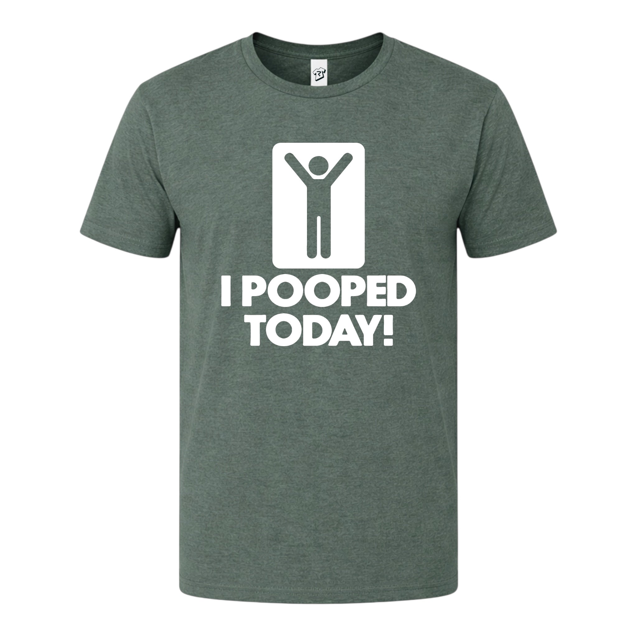 Tees Club graphic tee I Pooped Today - Premium Tee Black Size S back view