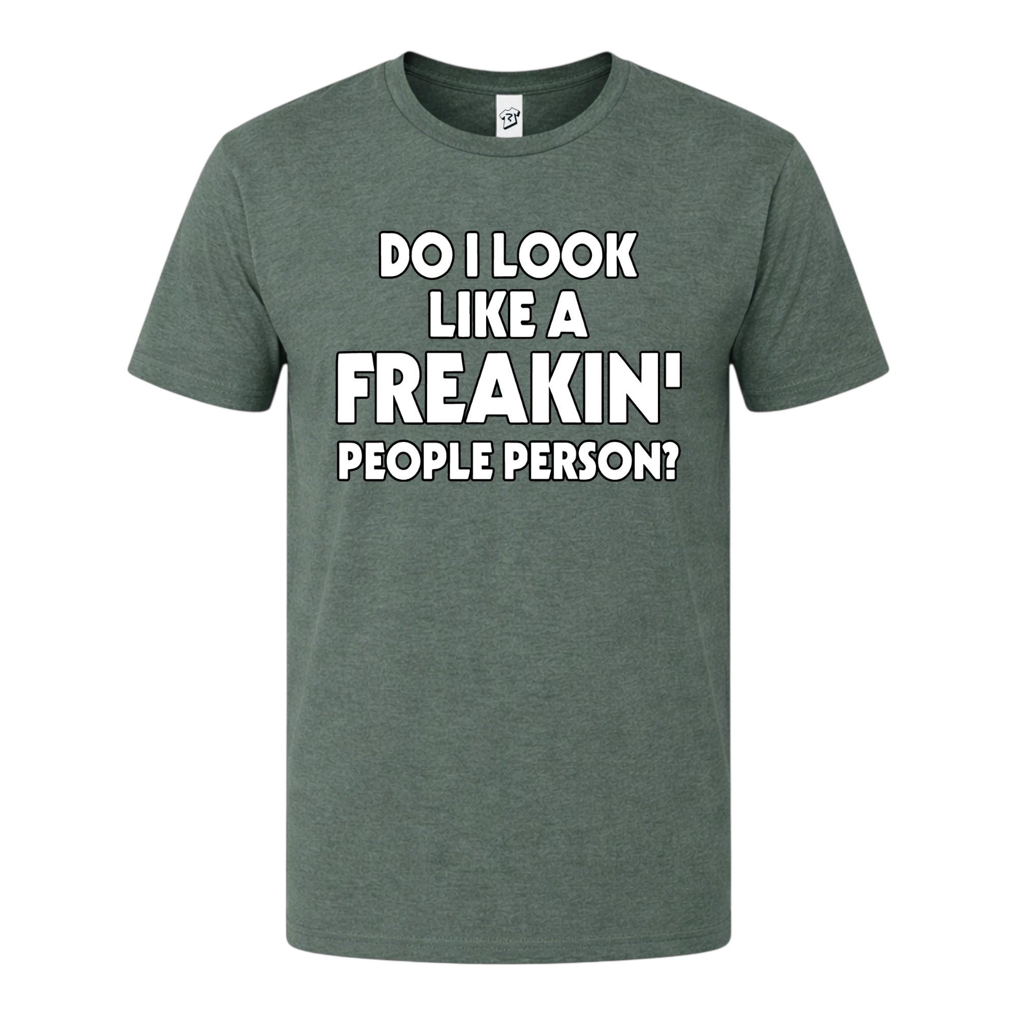 Tees Club graphic tee Do I Look Like a Freakin' People Person? - Premium Tee Black Size S front view