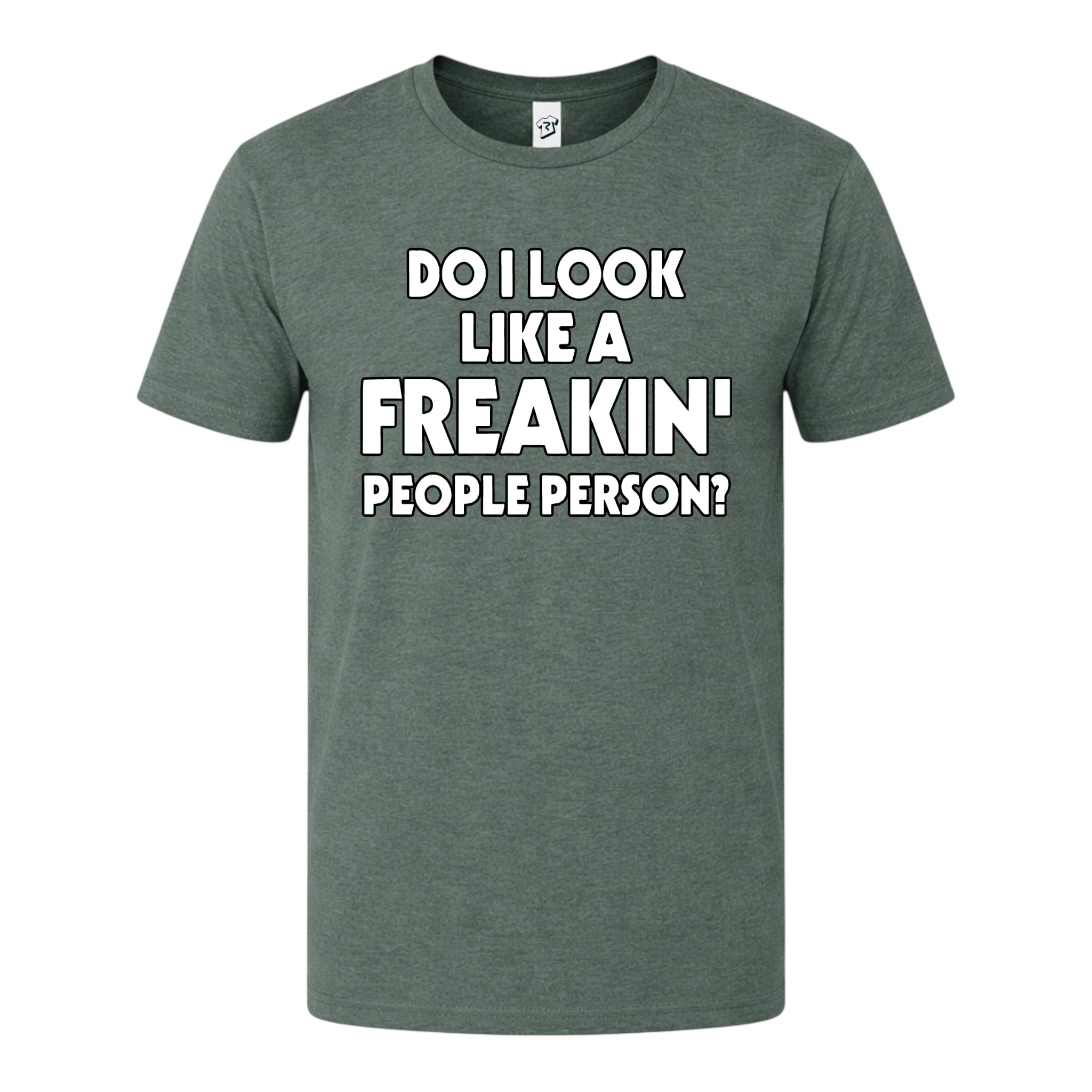 Tees Club graphic tee Do I Look Like a Freakin' People Person? - Premium Tee Black Size S front view