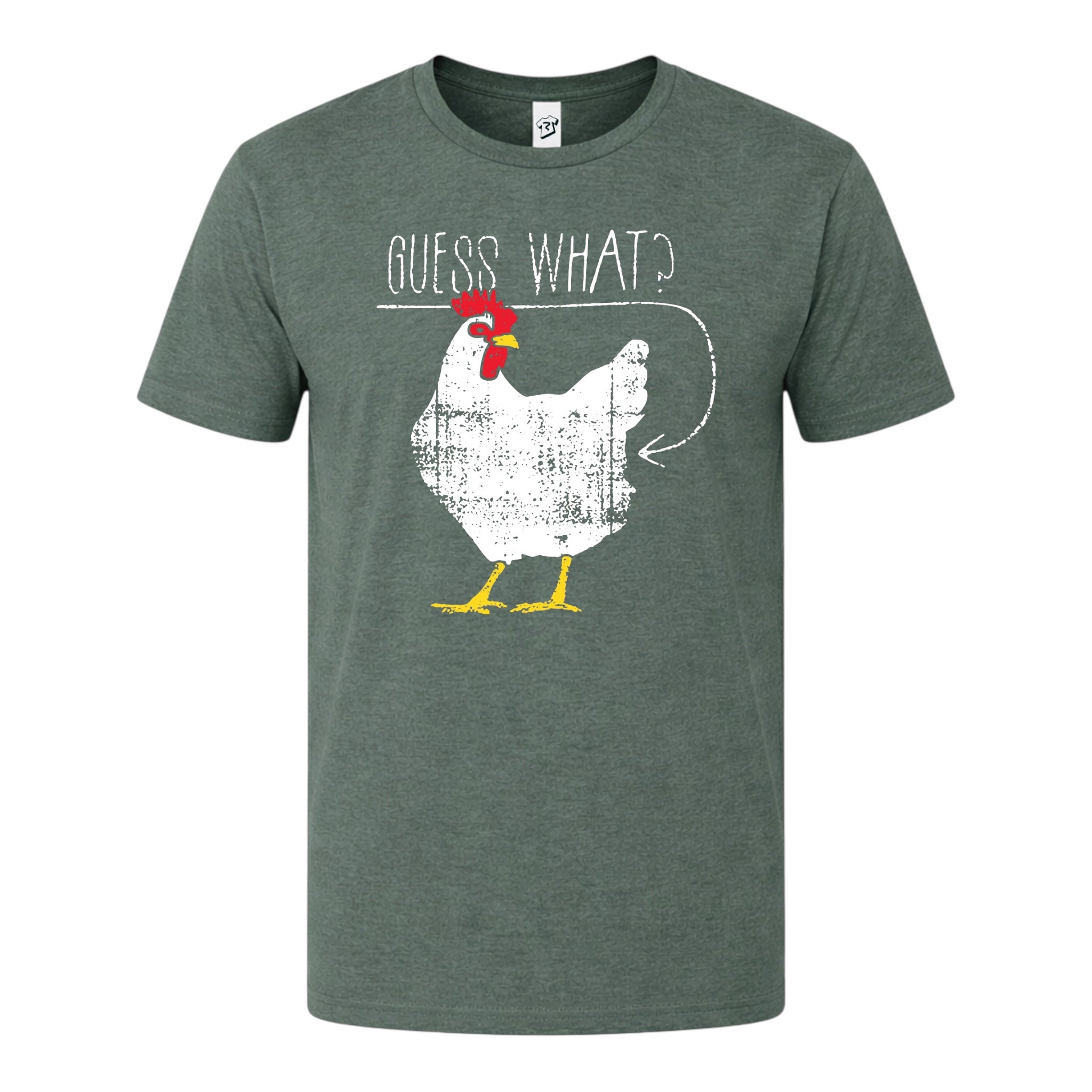 Tees Club graphic tee Guess What Chicken Butt - Premium Tee Black Size L detail