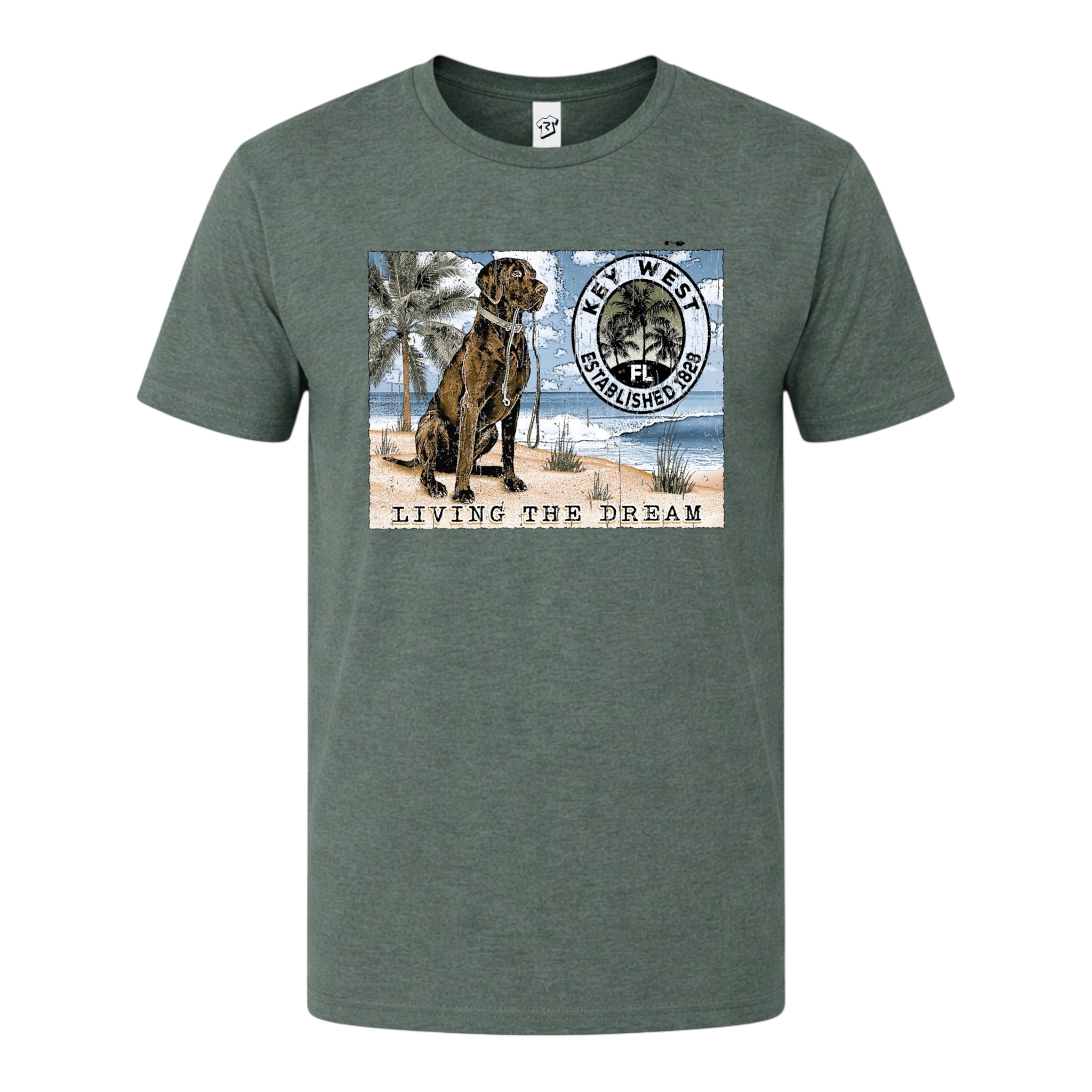 Tees Club graphic tee Black Lab Dog KW - Premium Tee Black Size XL detail