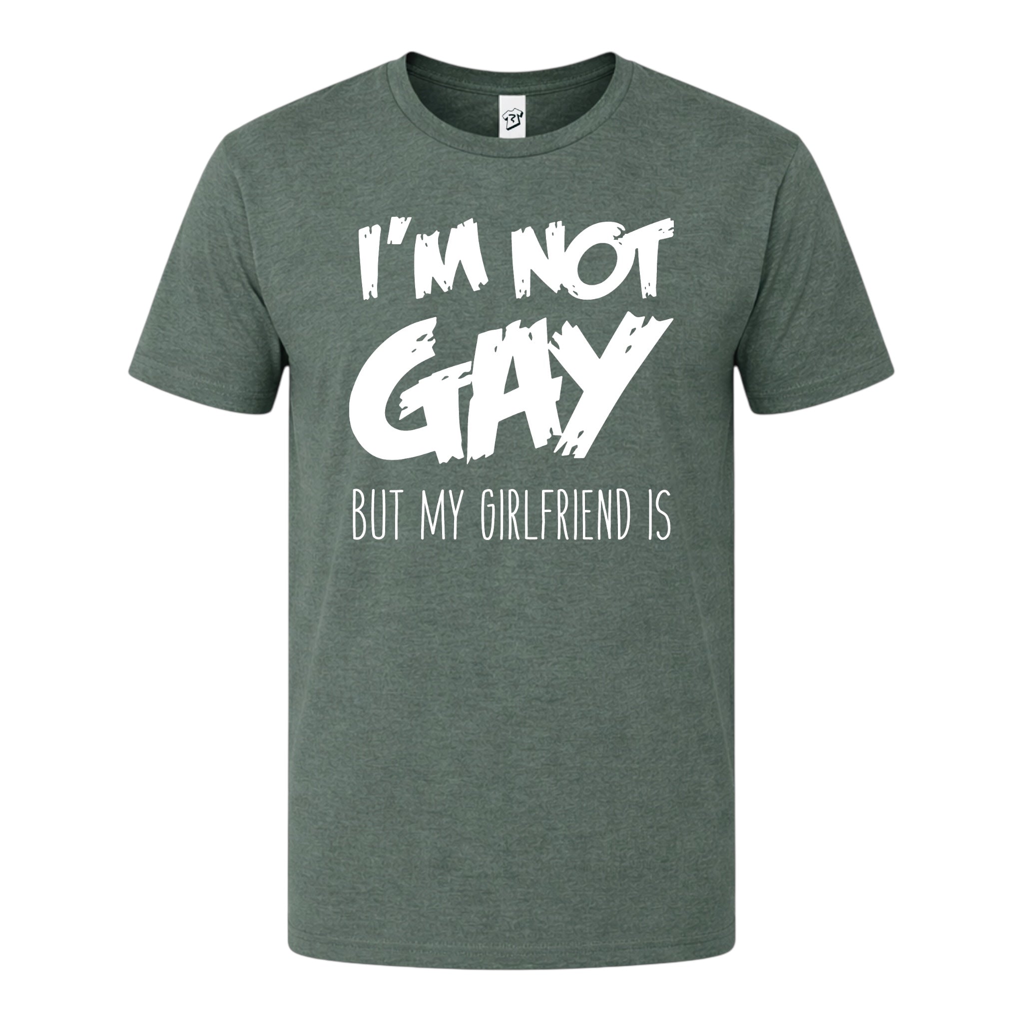 Tees Club graphic tee I'm Not Gay But My Girlfriend Is - Premium Tee Black Size L detail