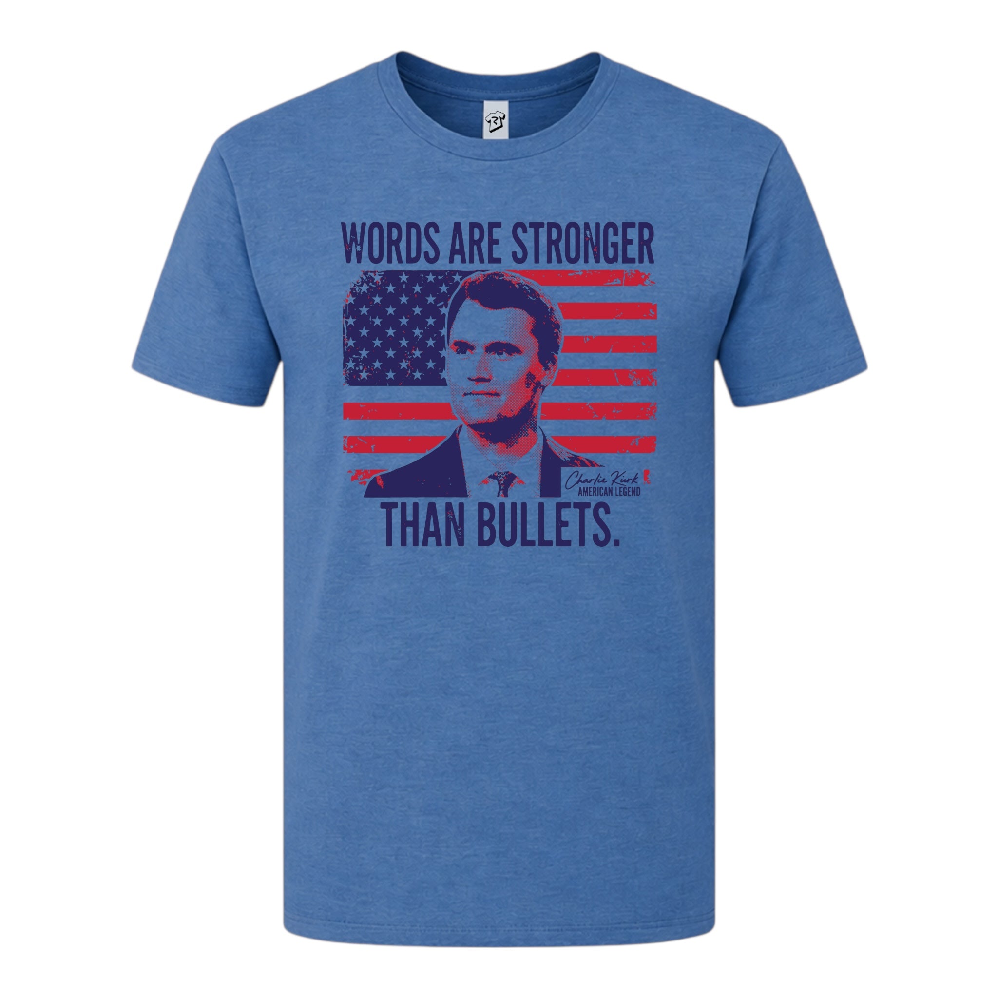Tees Club graphic tee Words Are Stronger Than Bullets Charlie Kirk - Premium Tee Size M detail