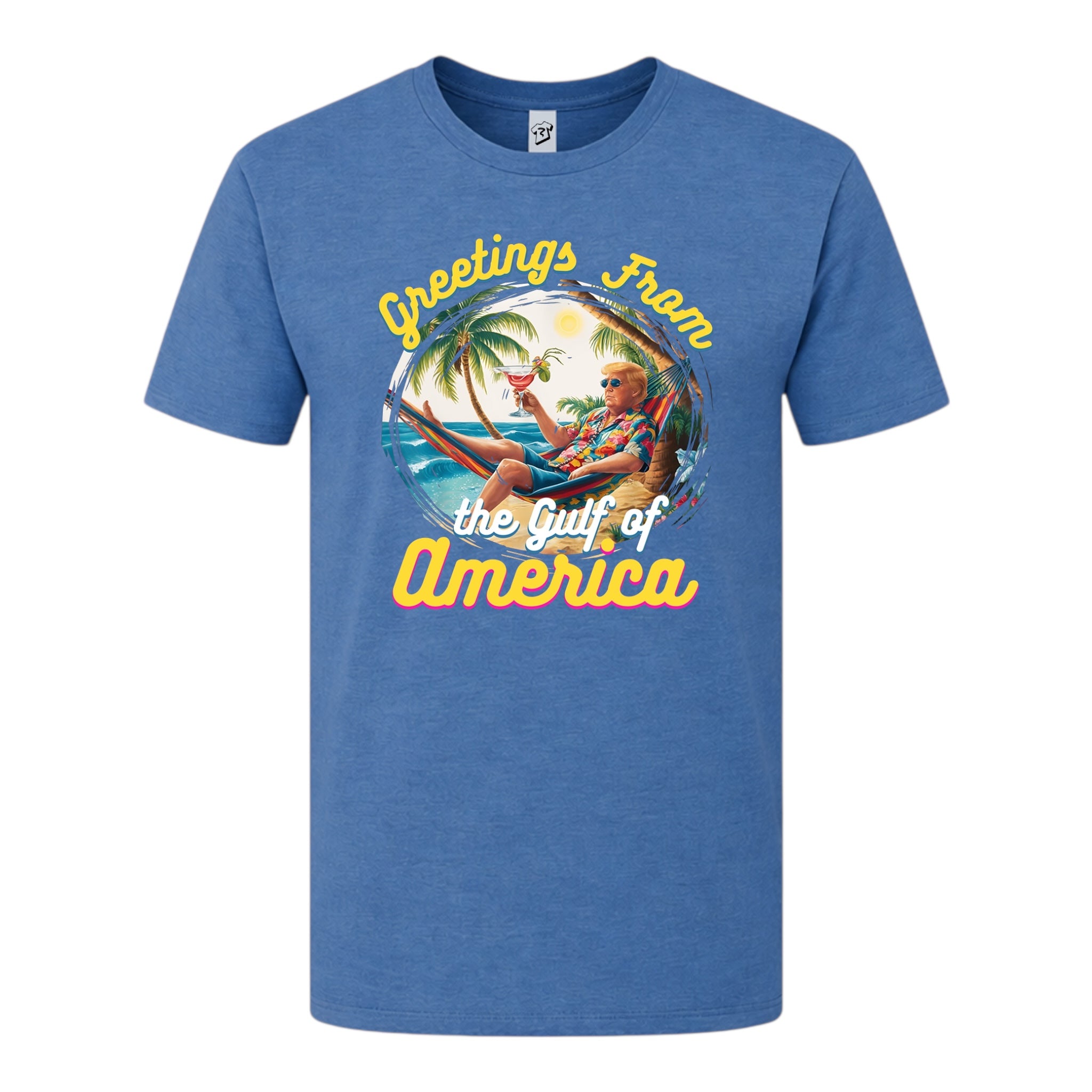 Tees Club graphic tee Greetings From Gulf of America - Premium Tee Black Size S front view