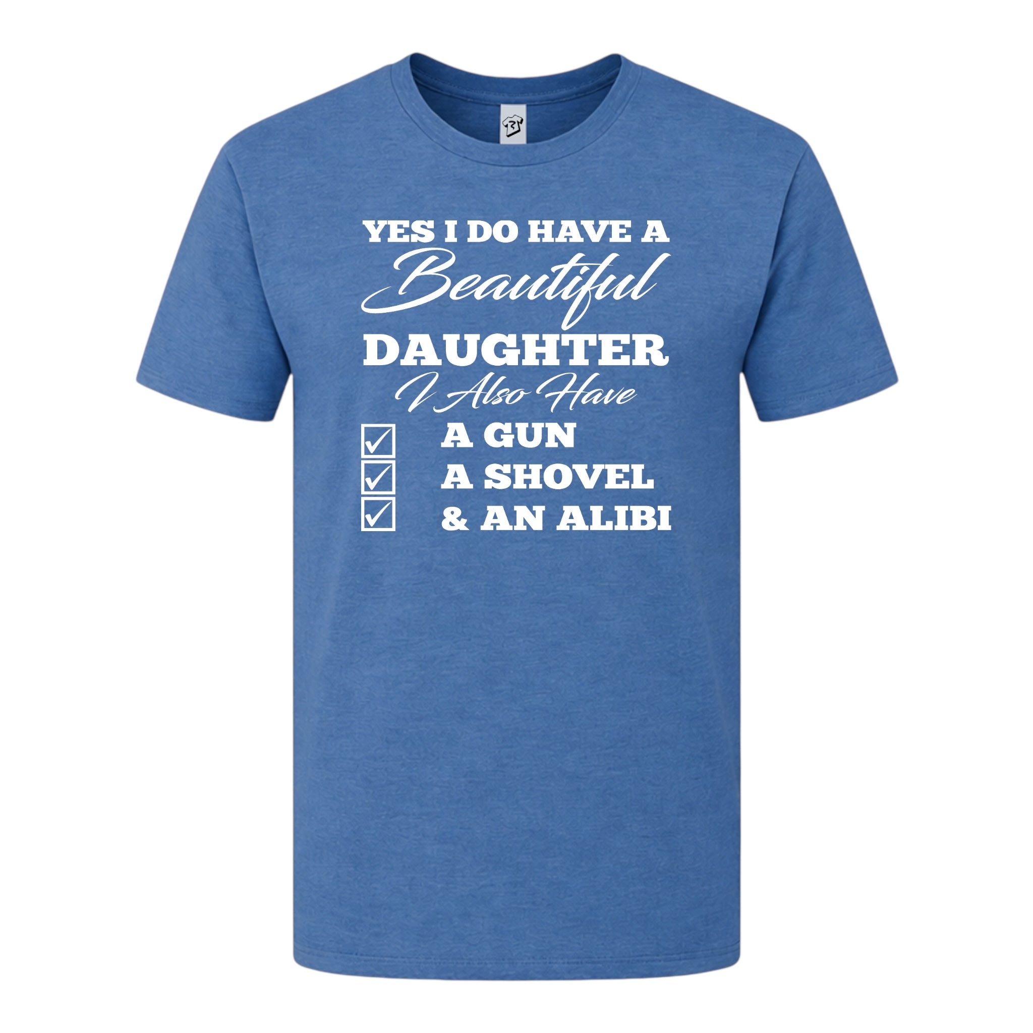 Tees Club graphic tee I Have a Beautiful Daughter - Premium Tee Black Size L detail