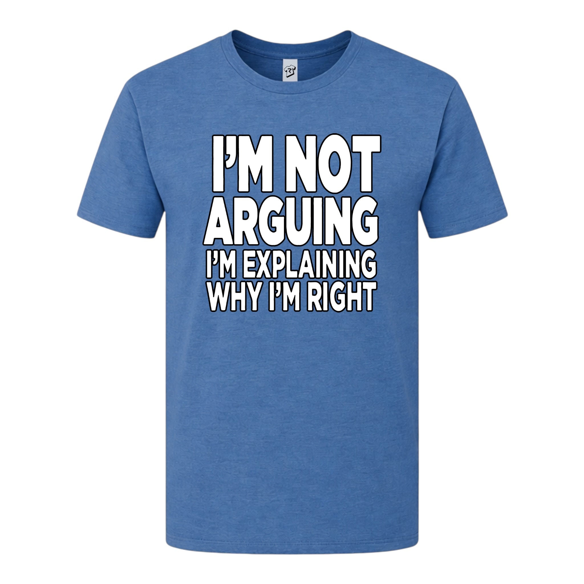 Tees Club graphic tee I'm Not Arguing I'm Explaining Why I'm Right - Premium Tee Black Size M detail