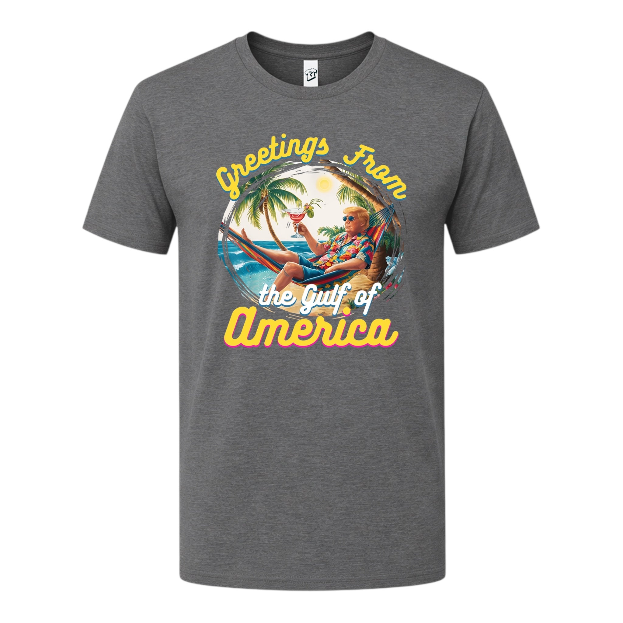 Tees Club graphic tee Greetings From Gulf of America - Premium Tee Black Size XL detail