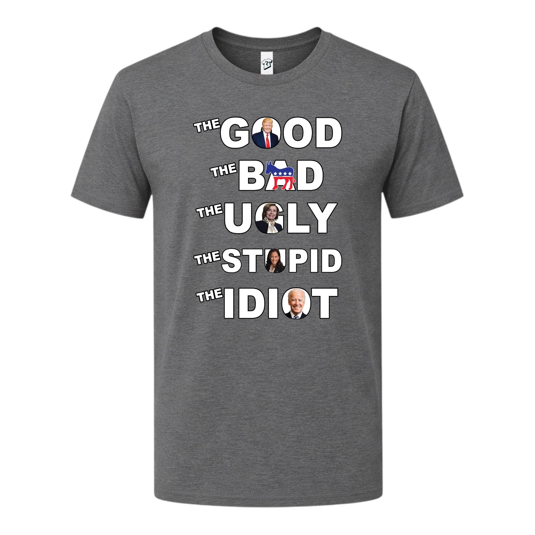 Tees Club graphic tee The Good The Bad The Ugly The Stupid - Premium Tee Black Size S front view