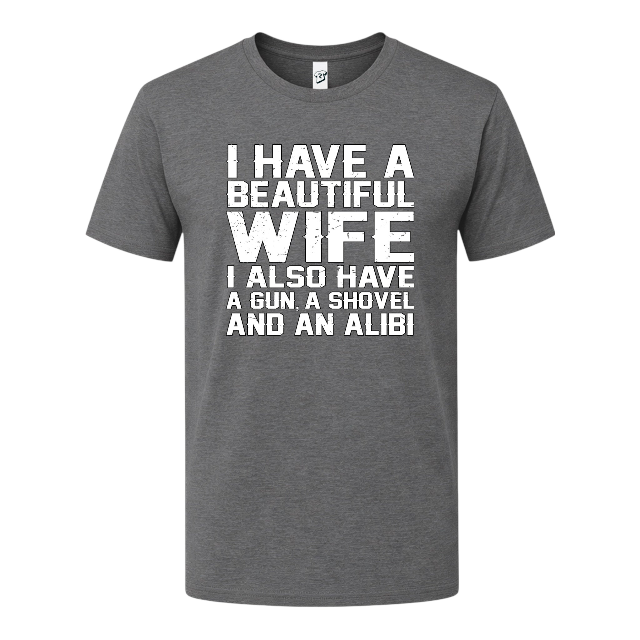 Tees Club graphic tee I Have a Beautiful Wife - Premium Tee Black Size XL detail