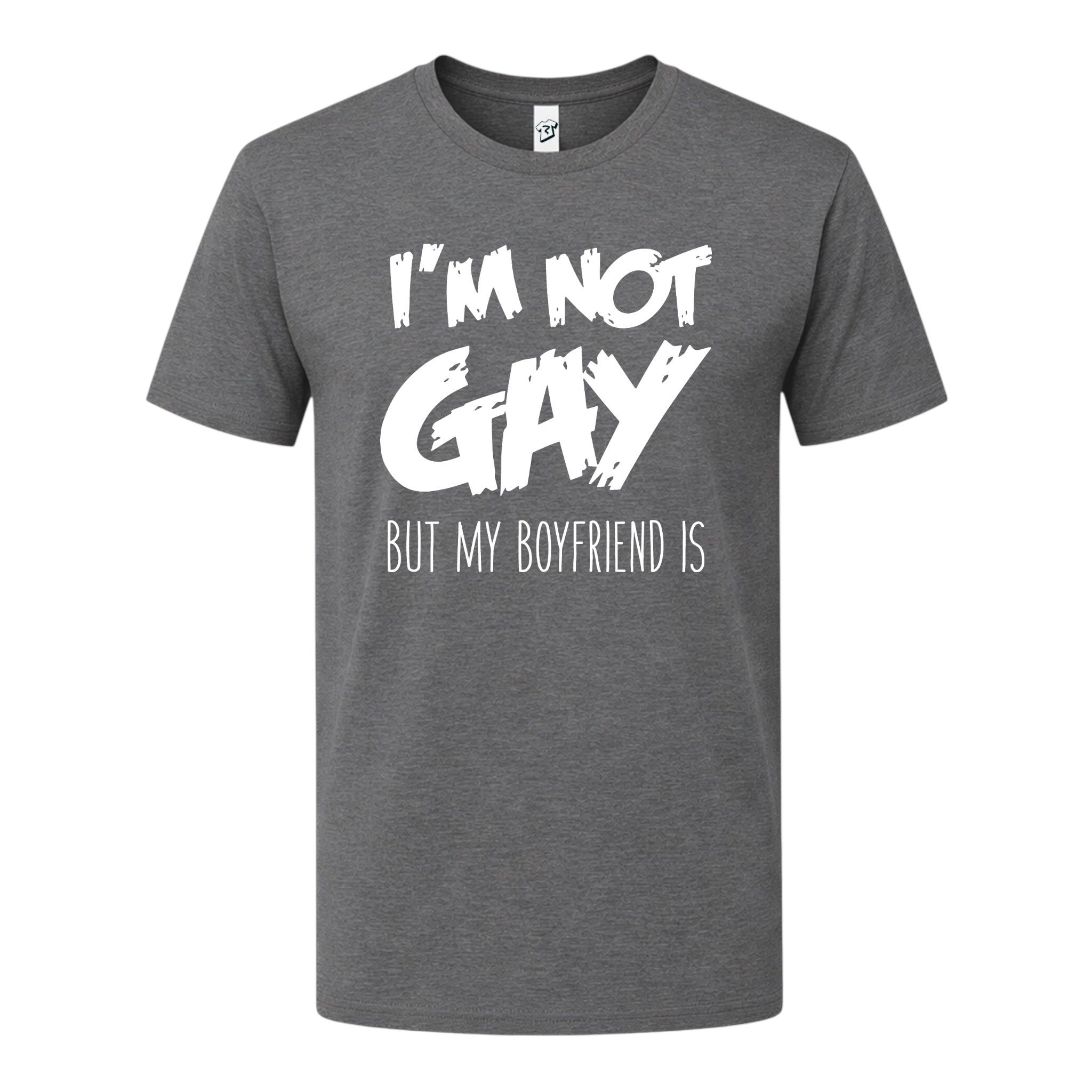 Tees Club graphic tee I'm Not Gay But My Boyfriend Is - Premium Tee Black Size XL detail