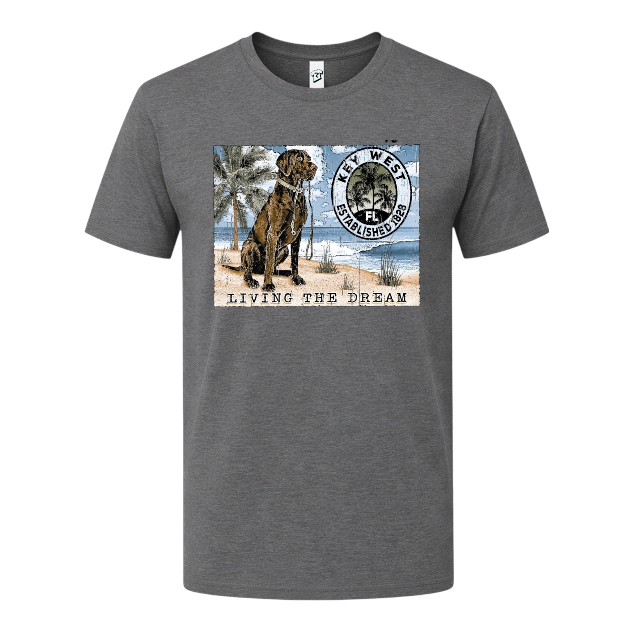 Tees Club graphic tee Black Lab Dog KW - Premium Tee Black Size S front view