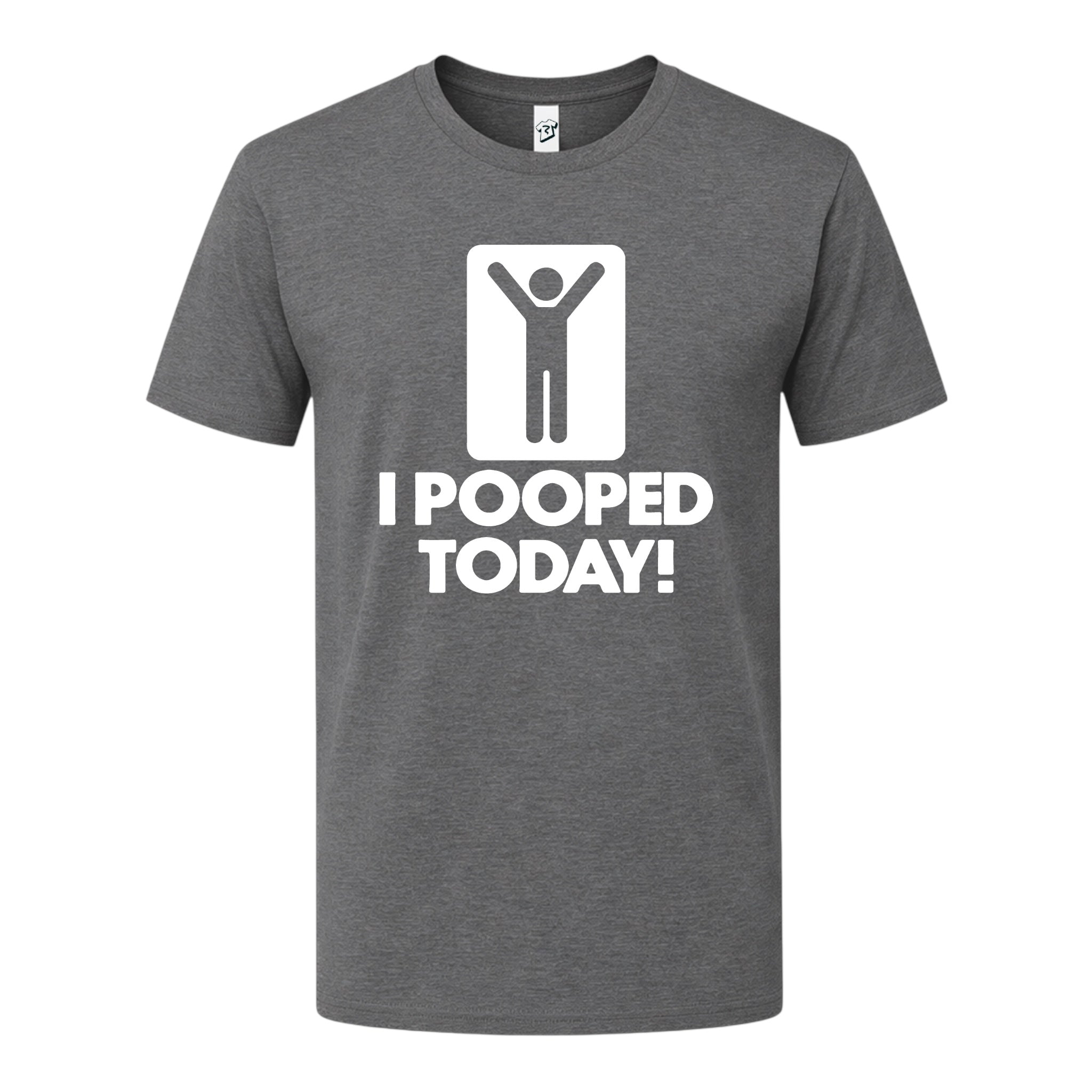 Tees Club graphic tee I Pooped Today - Premium Tee Black Size XL detail