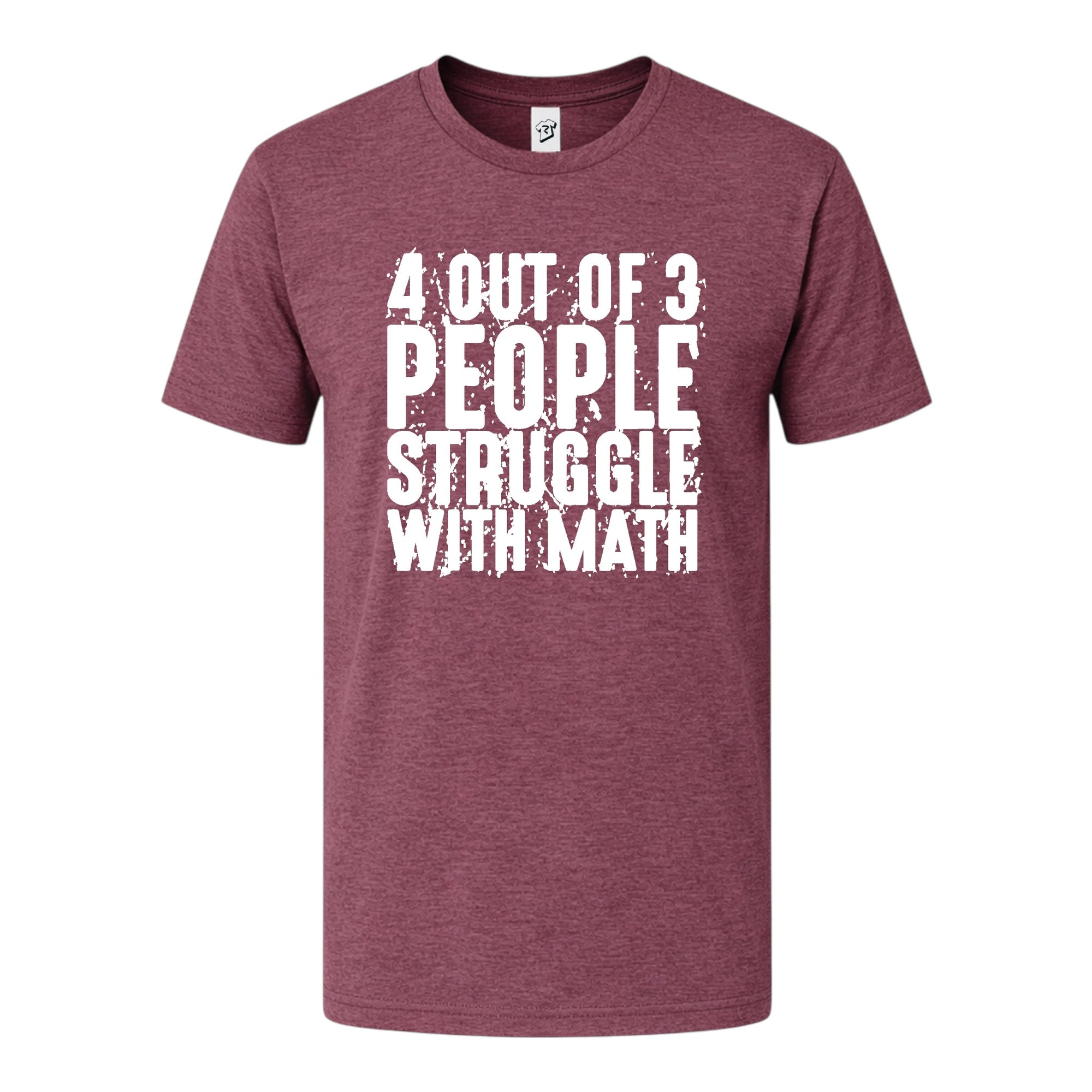 Tees Club graphic tee 4 Out of 3 People Struggle With Math - Premium Tee Black Size XL detail