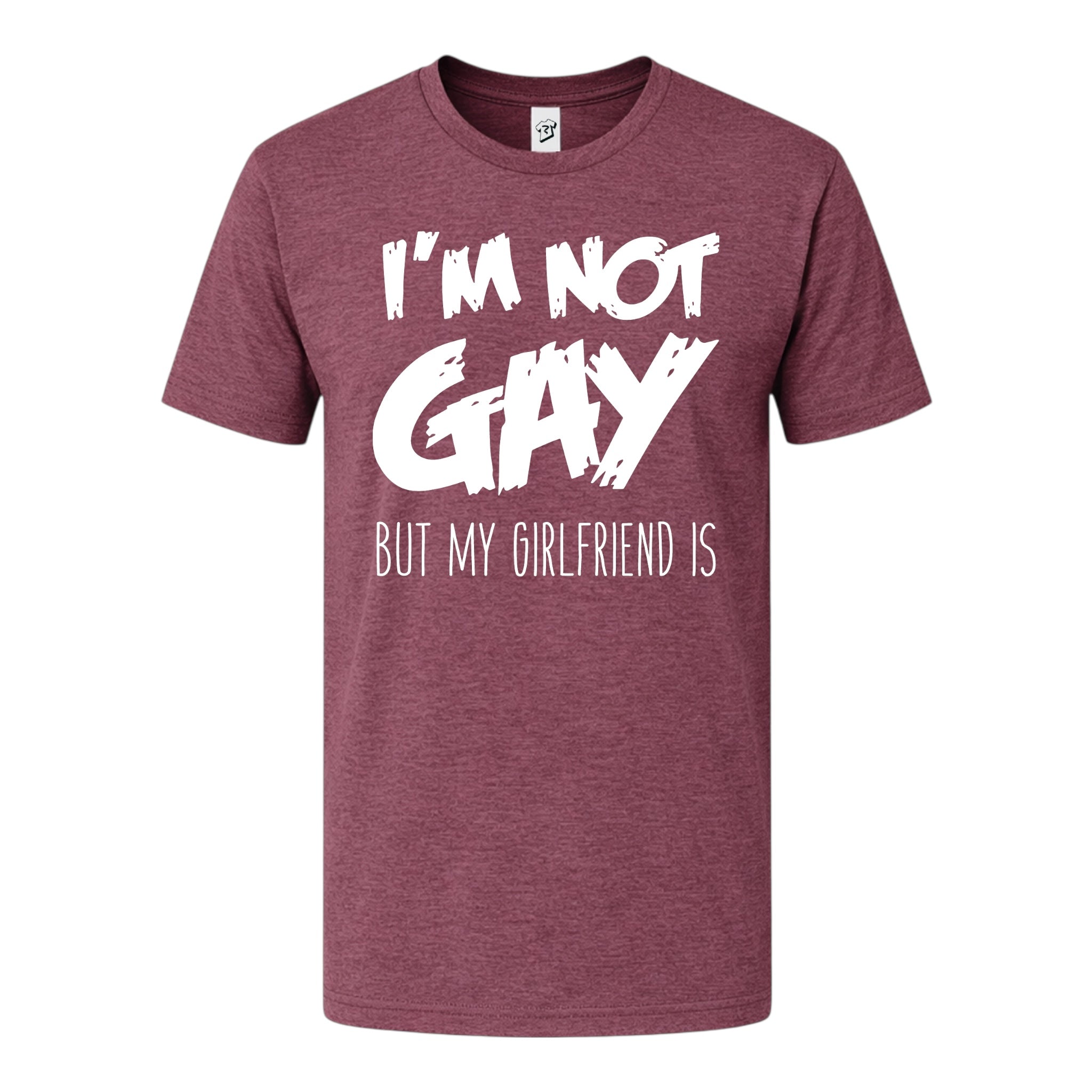 Tees Club graphic tee I'm Not Gay But My Girlfriend Is - Premium Tee Black Size XL detail