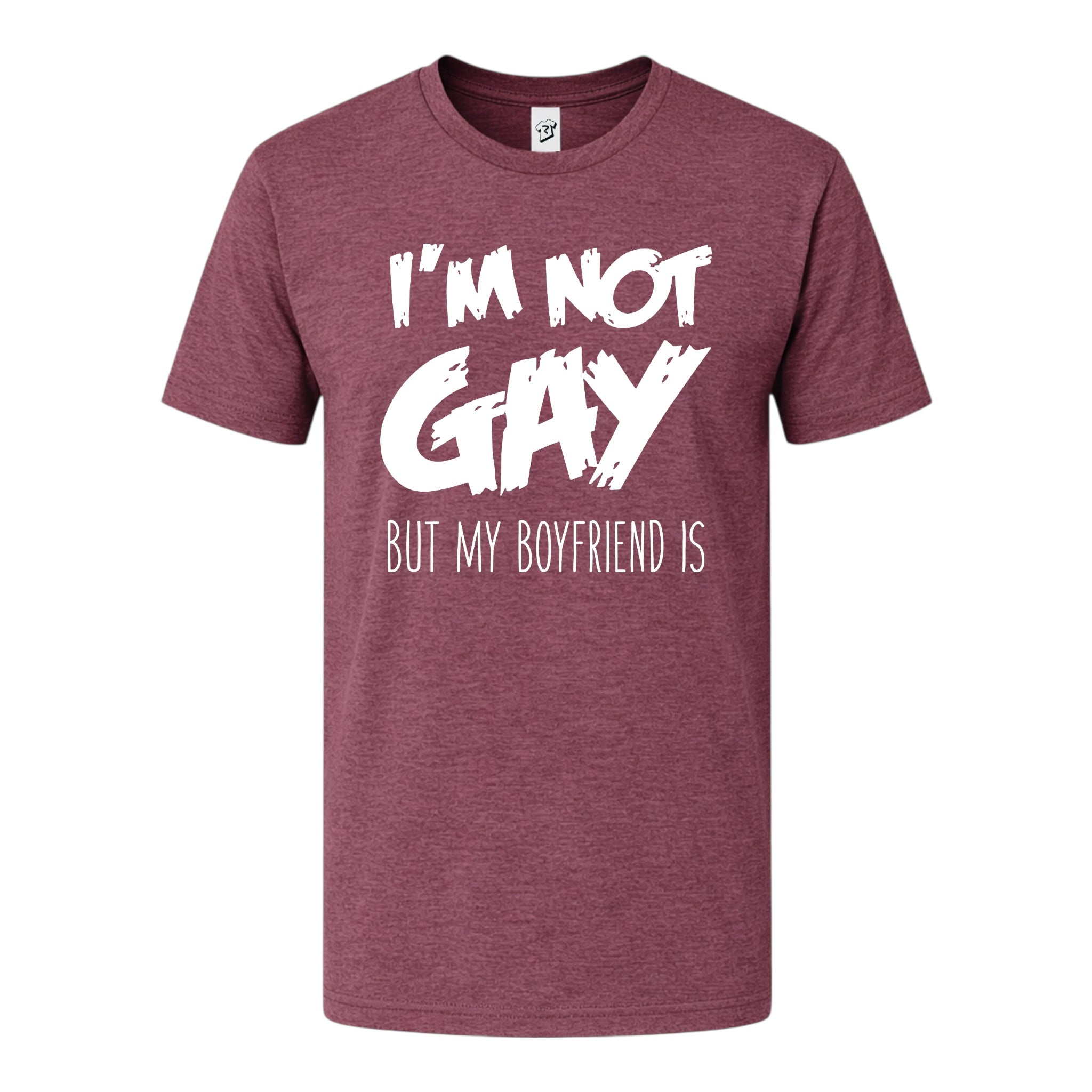 Tees Club graphic tee I'm Not Gay But My Boyfriend Is - Premium Tee Black Size XL detail