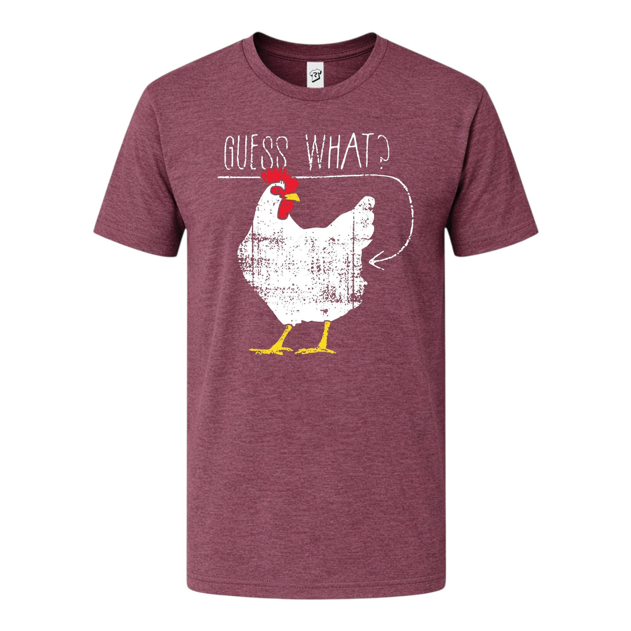 Tees Club graphic tee Guess What Chicken Butt - Premium Tee Black Size XL detail