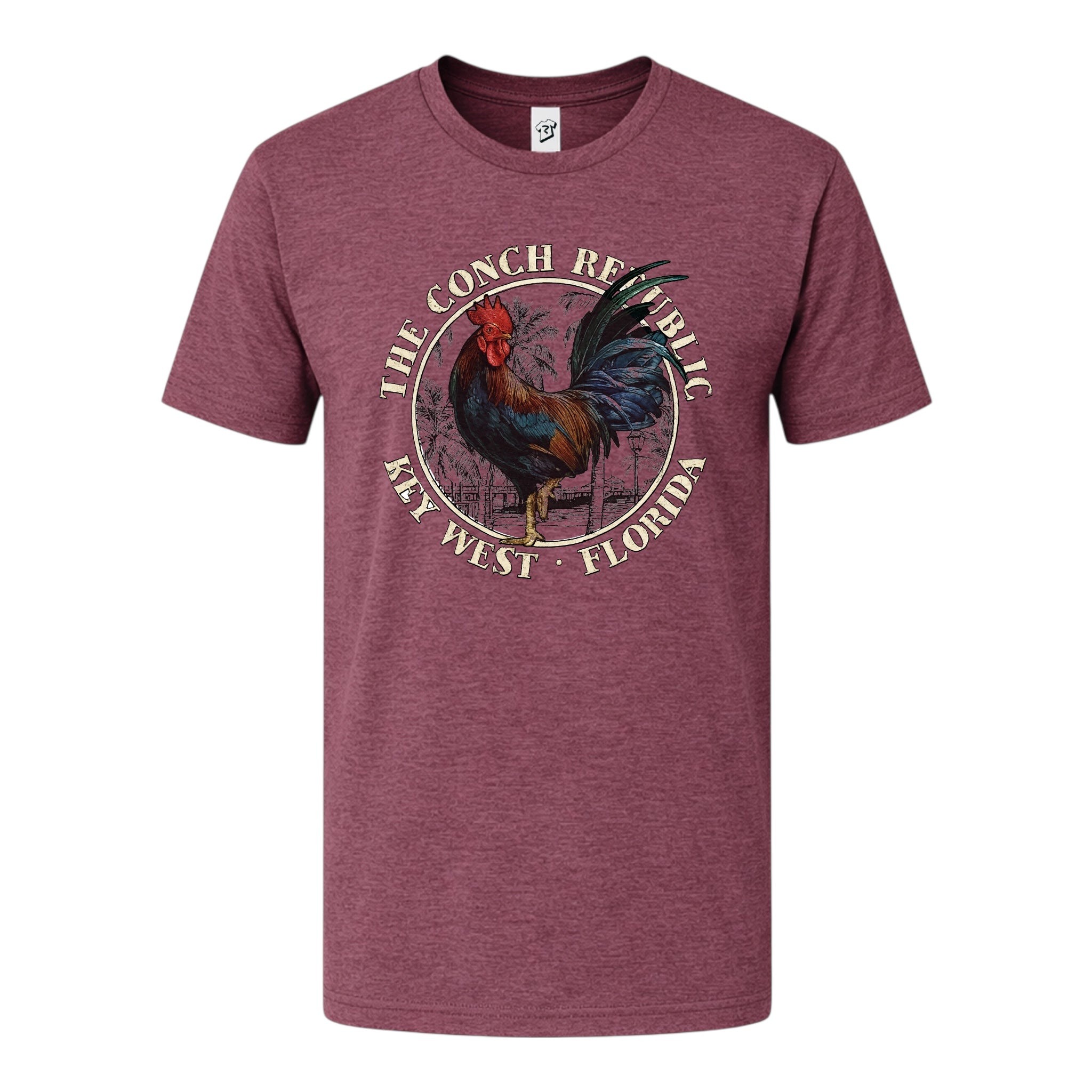 Tees Club graphic tee Rooster Conch Rep KW - Premium Tee Black Size 2XL detail