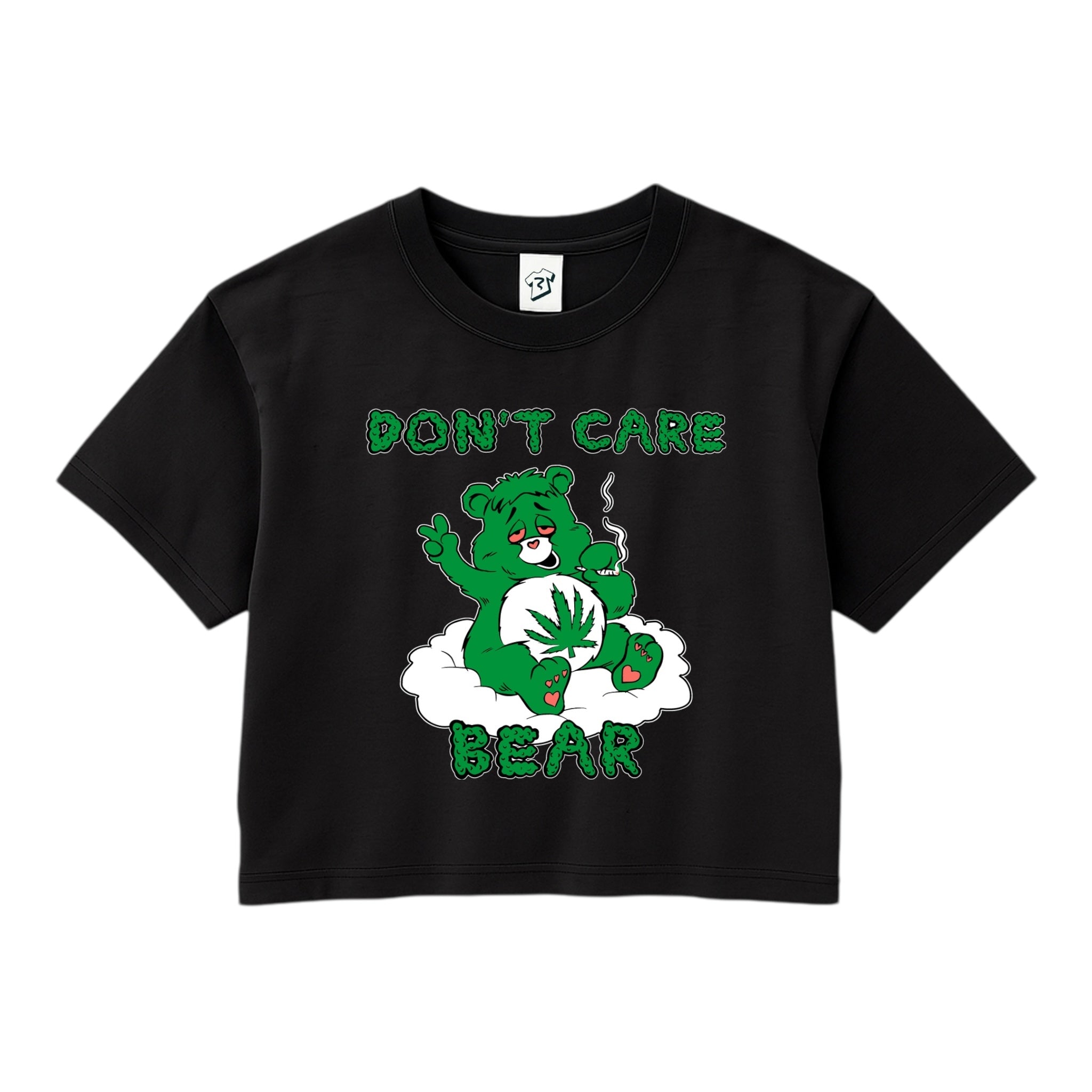 Don't Care Lazy Bear - Crop Top