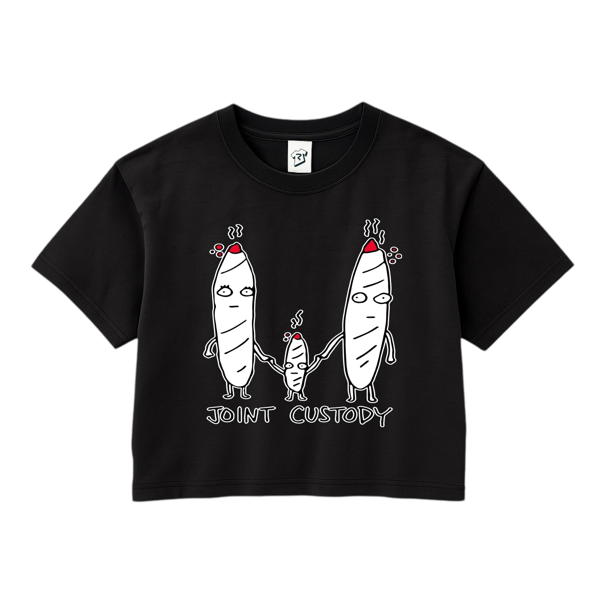 Tees Club crop top Joint Custody - Crop Top Black Size XS back view