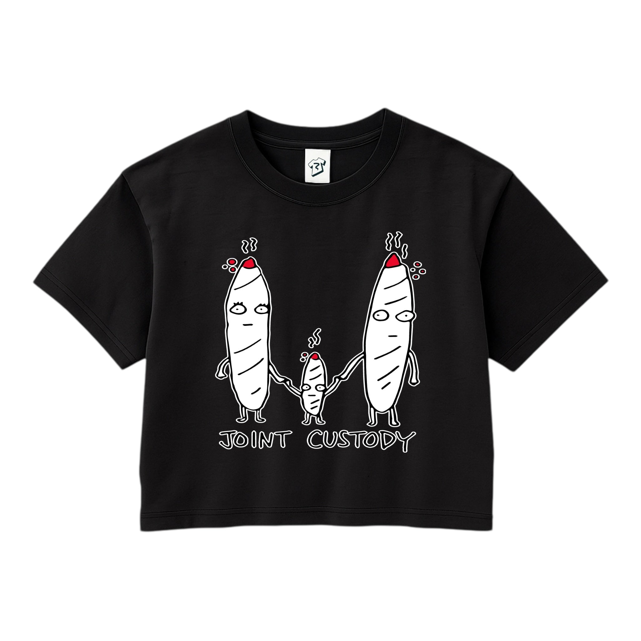 Tees Club crop top Joint Custody - Crop Top Black Size XS back view