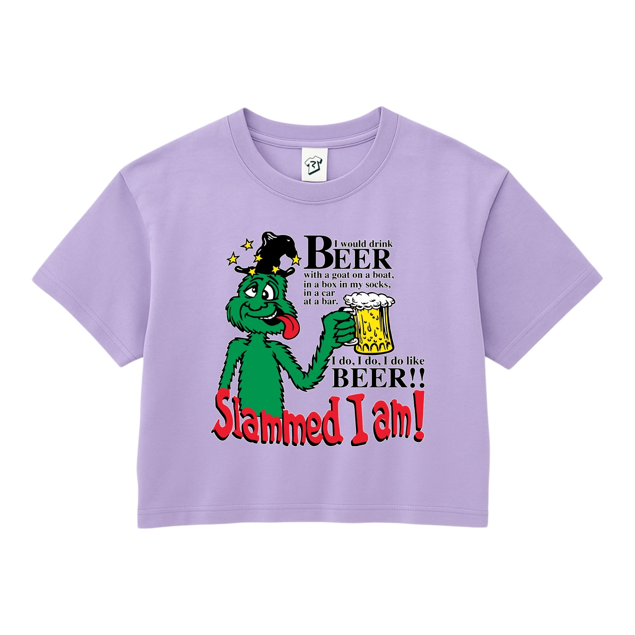 Tees Club crop top Slammed I Am Beer - Crop Top Black Size XS front view