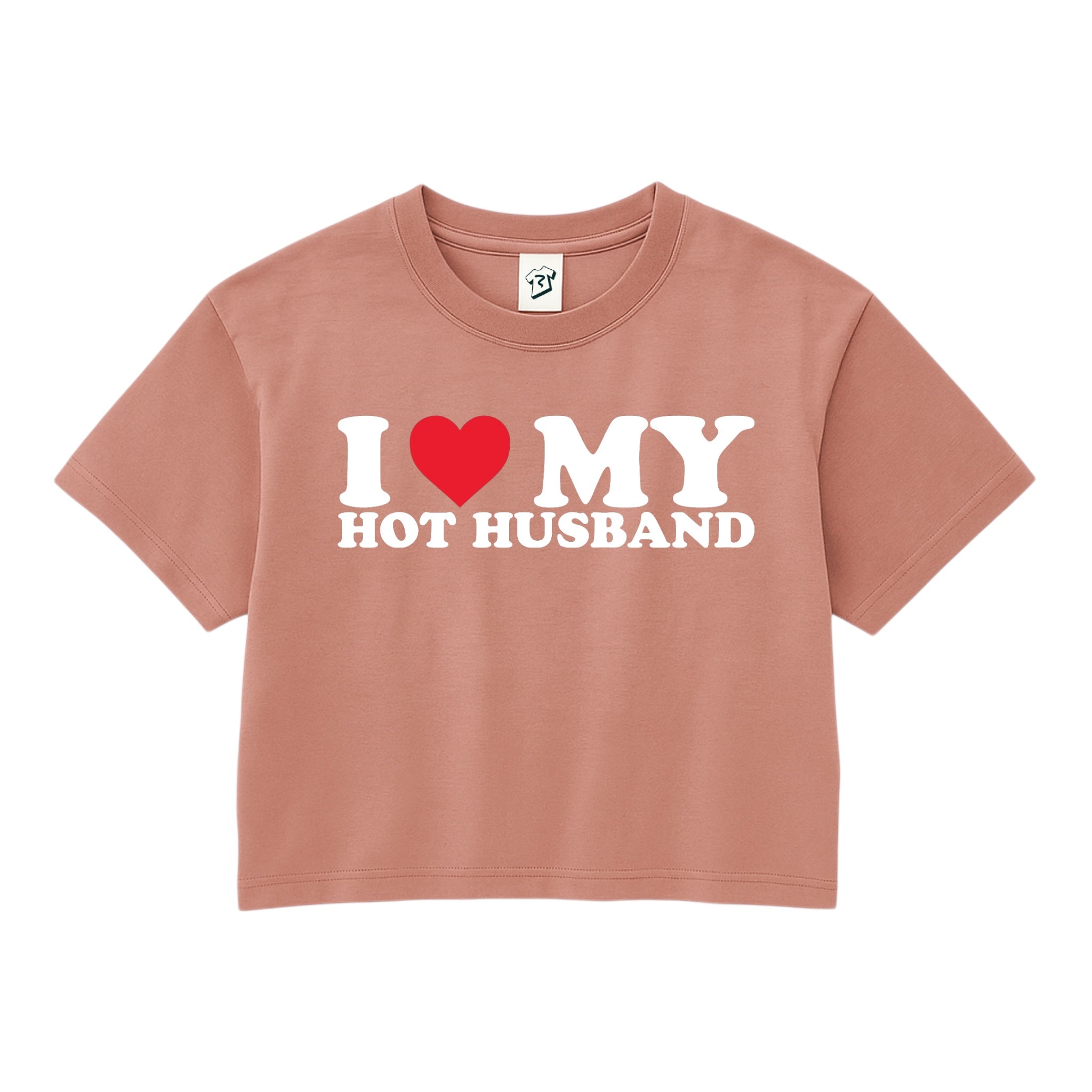 Tees Club crop top I Love My Hot Husband - Crop Top Black Size S detail