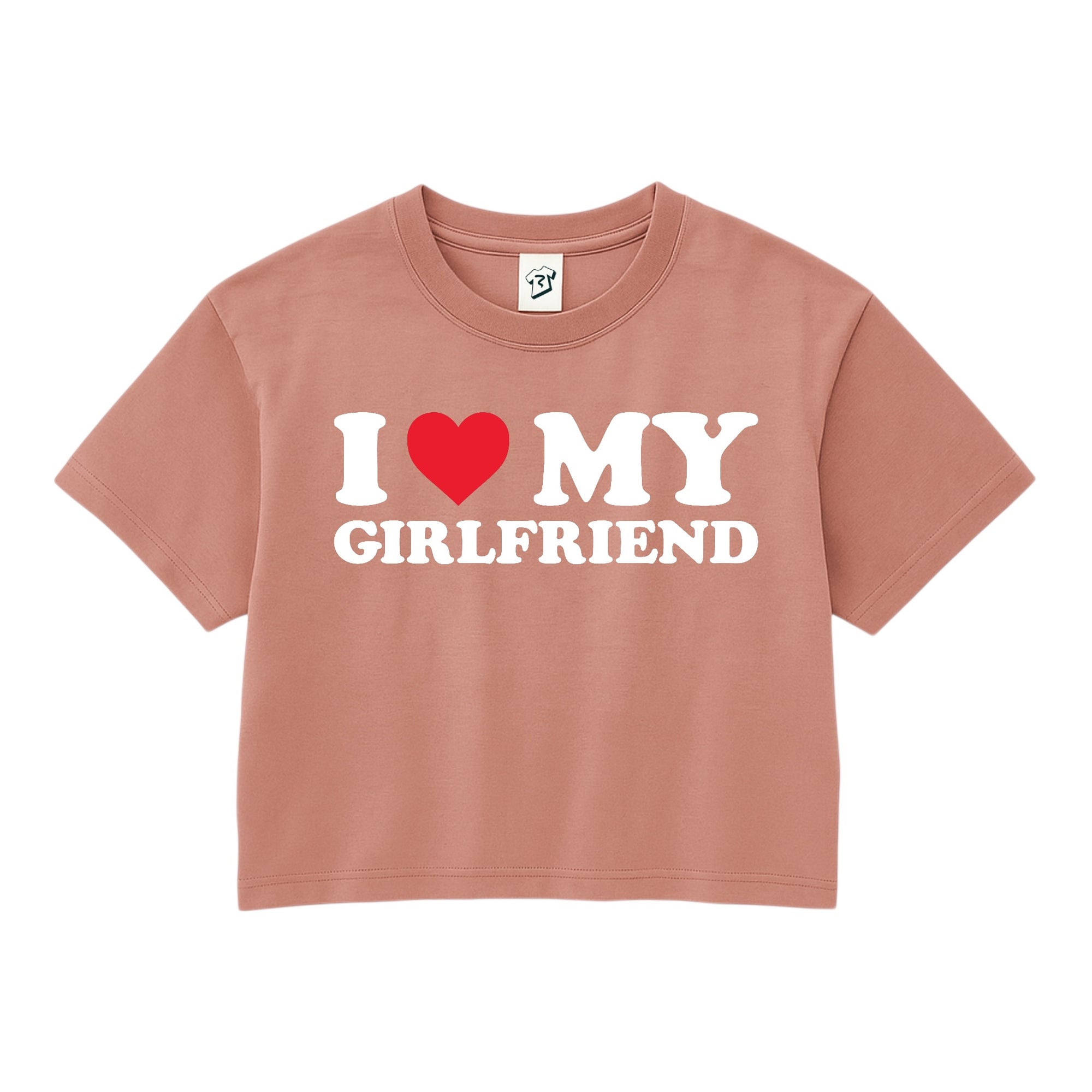 Tees Club crop top I Love My Girlfriend - Crop Top Black Size XS front view