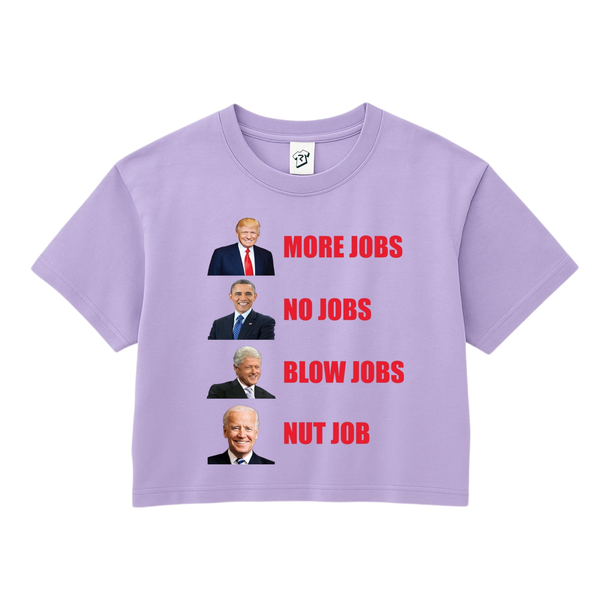 Tees Club crop top More Jobs No Jobs - Crop Top Black Size S detail