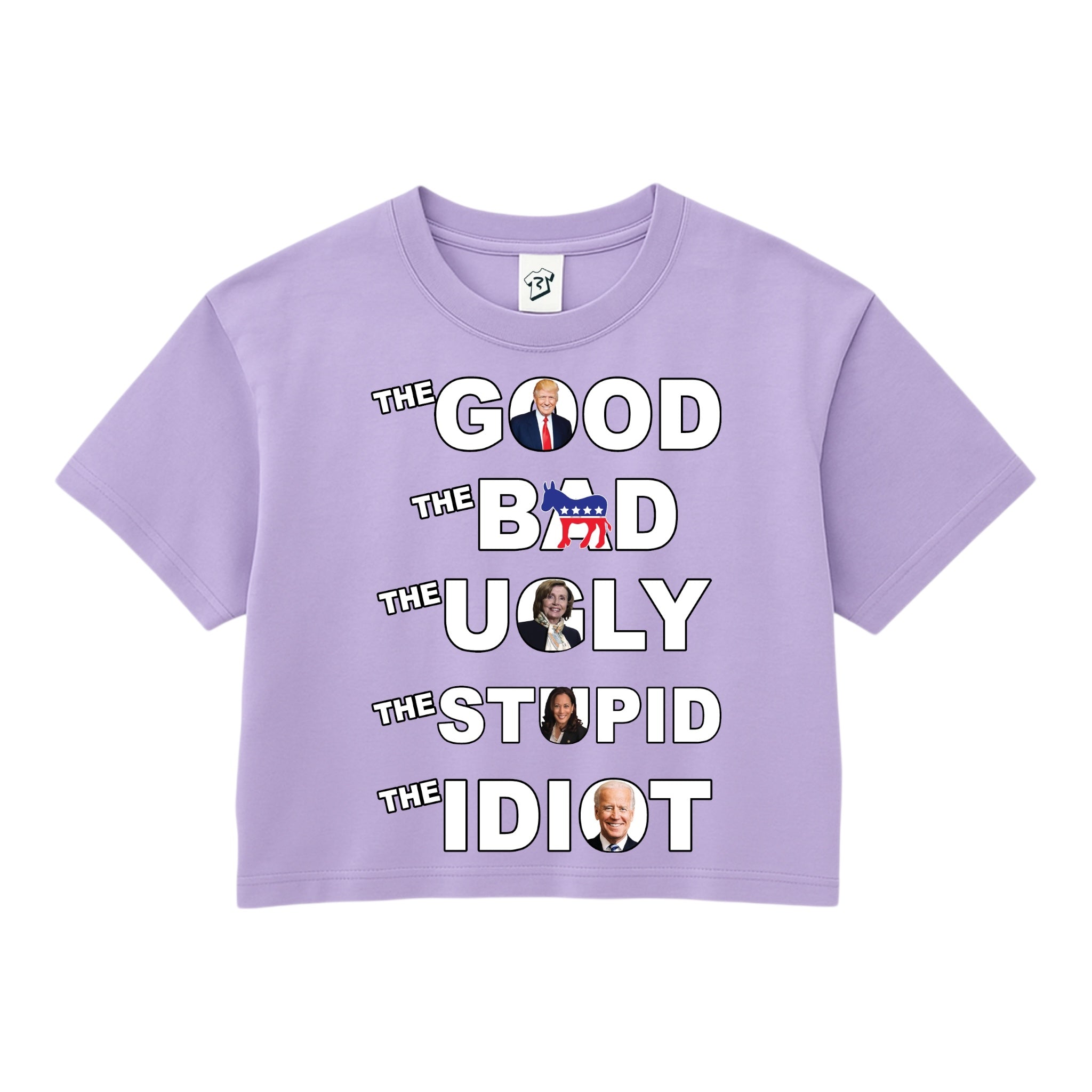 Tees Club crop top The Good The Bad The Ugly The Stupid - Crop Top Black Size XS back view