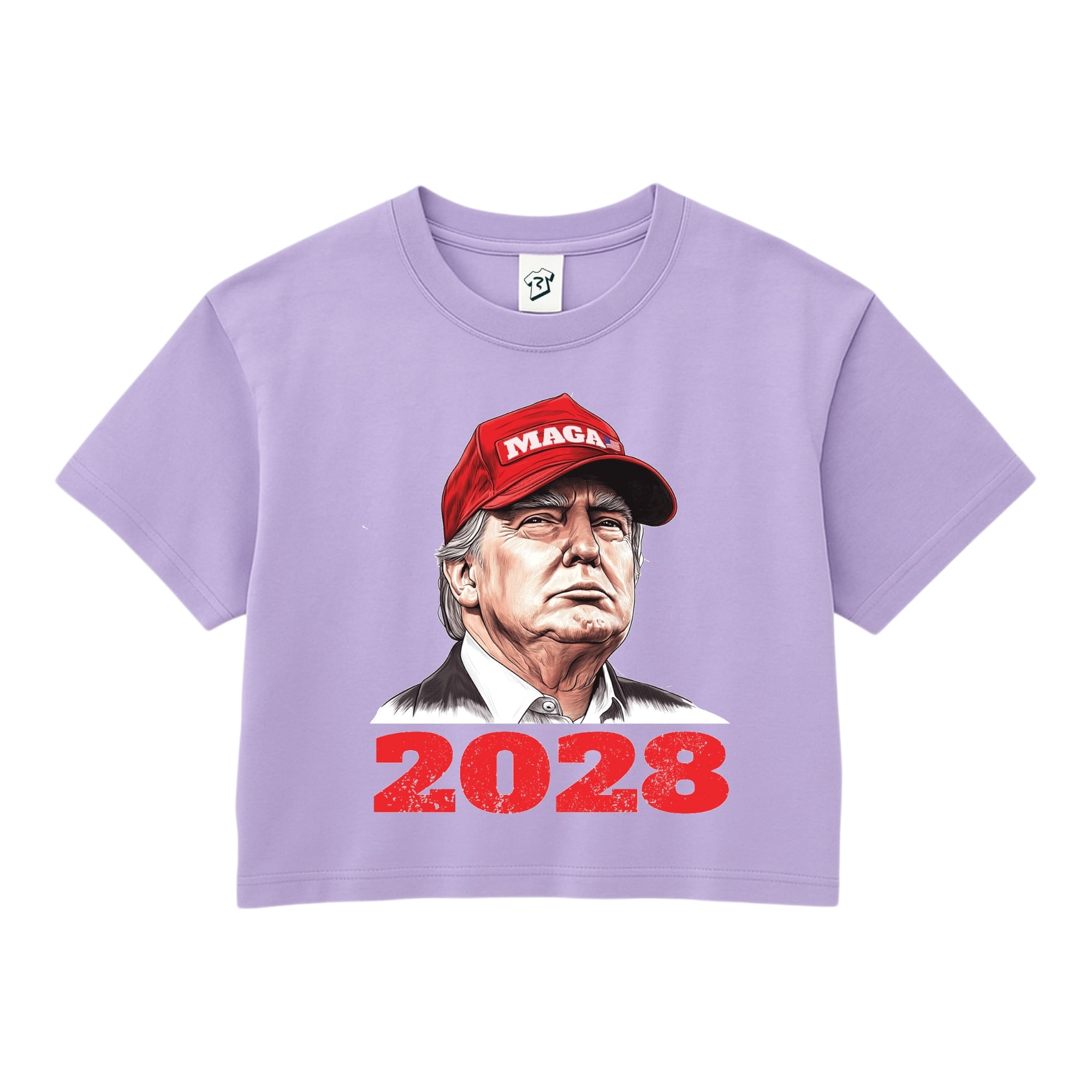 Tees Club crop top Trump 2028 - Crop Top Black Size XS back view