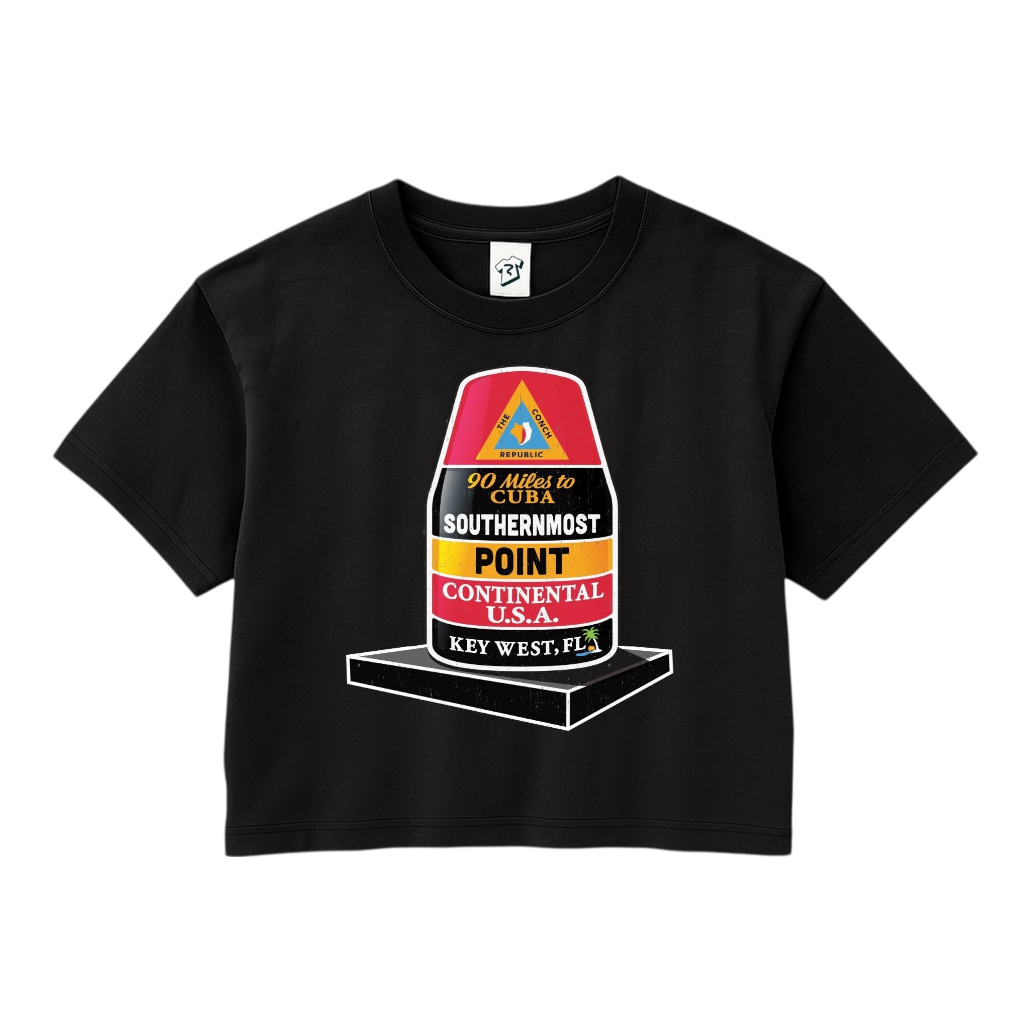Tees Club crop top Southernmost Point KW - Crop Top Black Size S detail