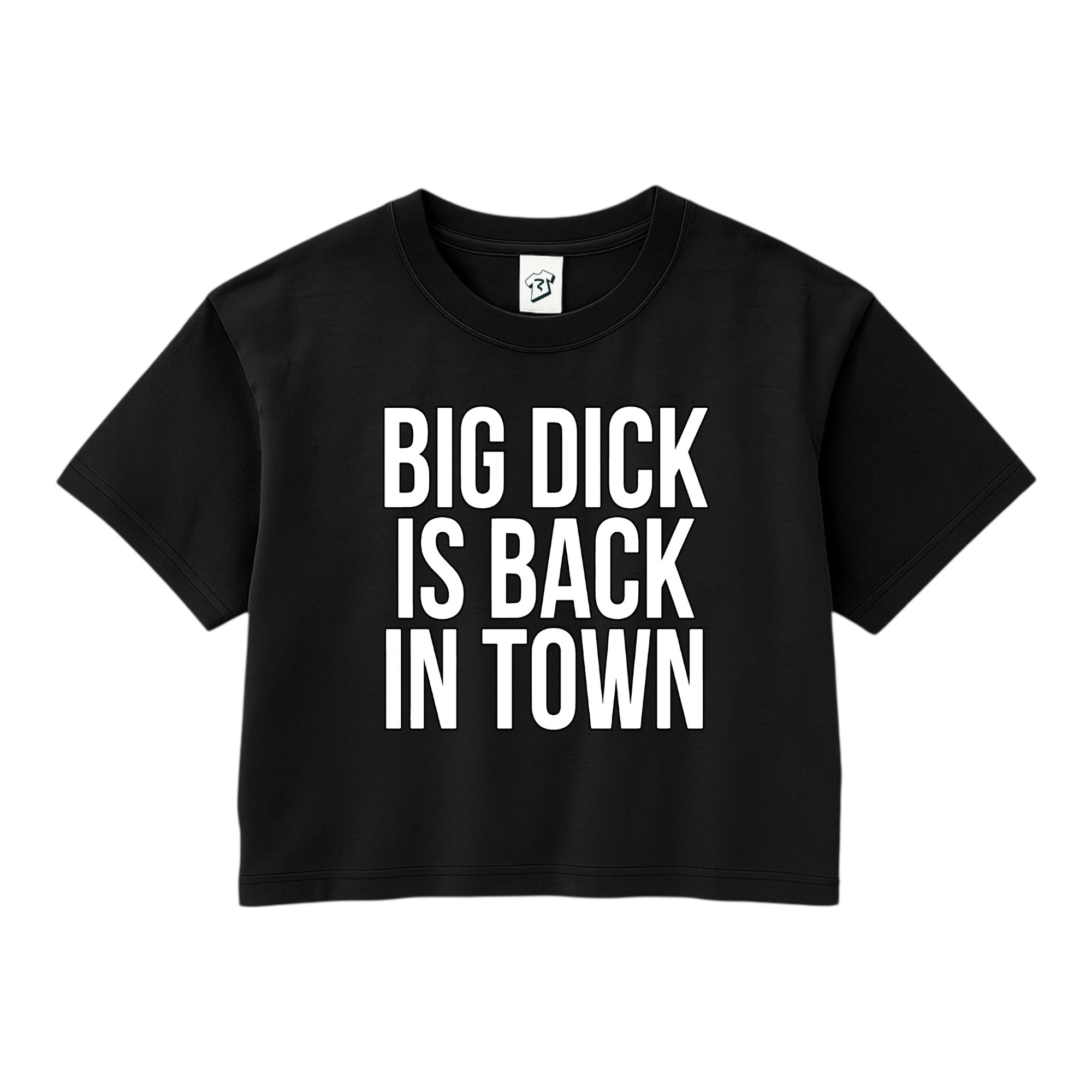 Tees Club crop top Big Dick Is Back in Town - Crop Top Black Size XS back view