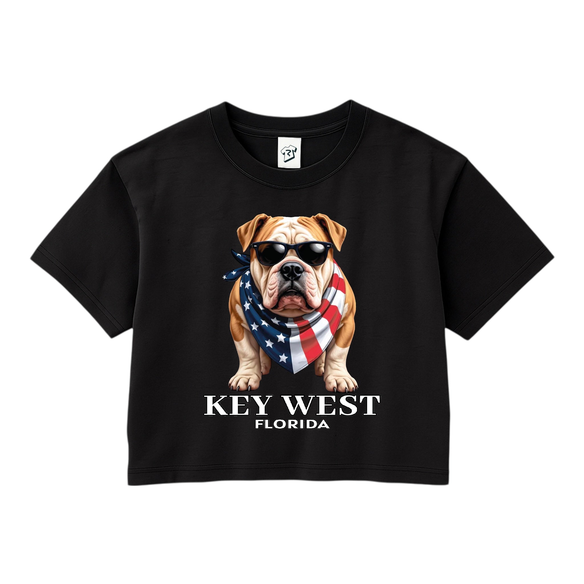 Tees Club crop top Bulldog KW - Crop Top Black Size S detail