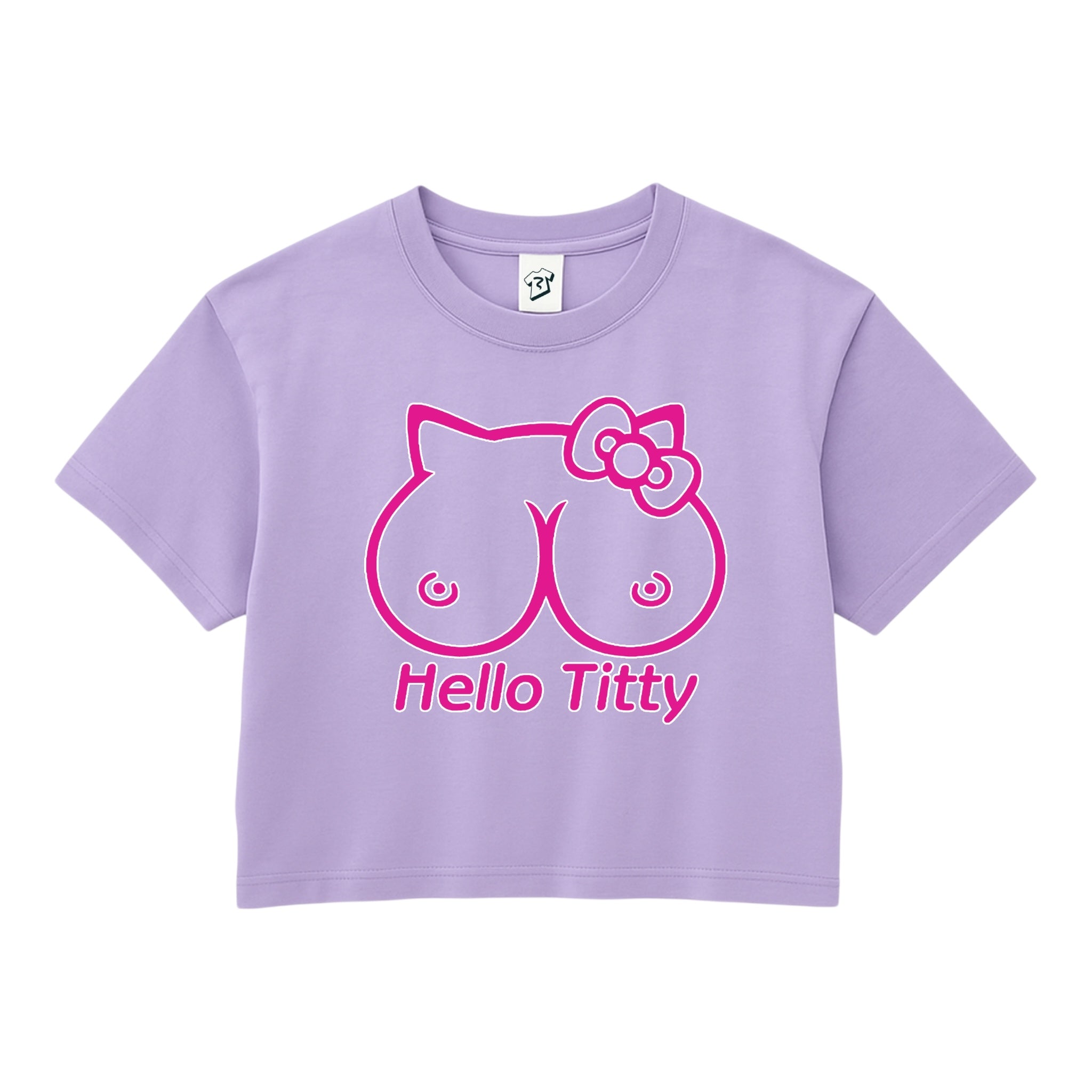 Tees Club crop top Hello Titty - Crop Top Black Size XS back view